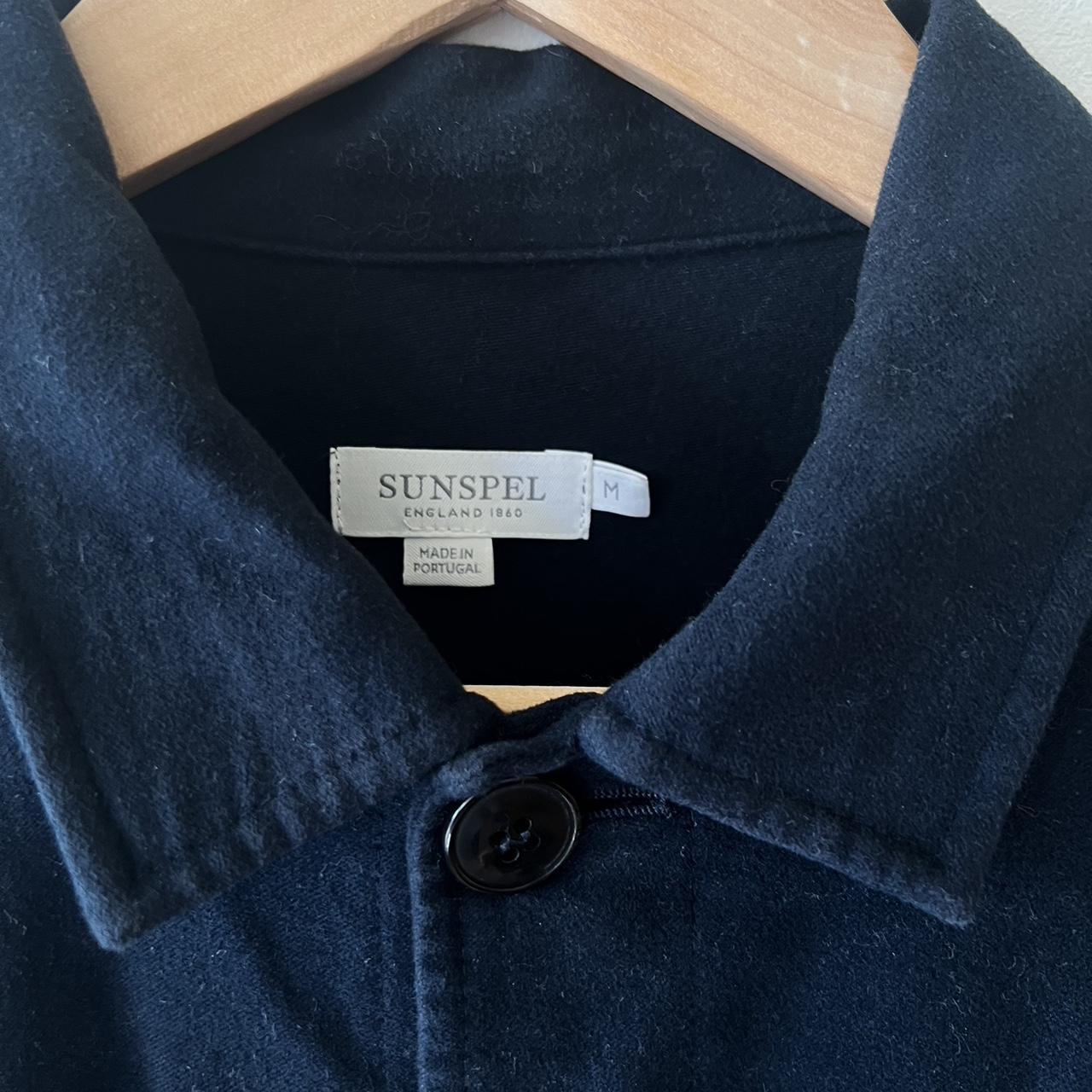 Sunspel Men's Navy Shirt Depop