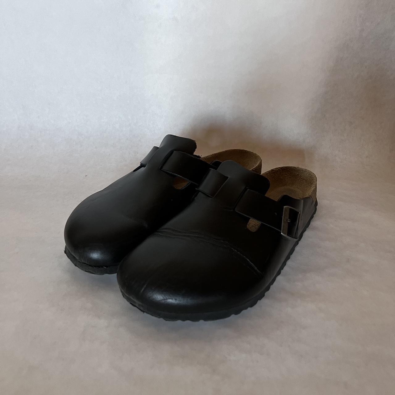 Birkenstock Boston Black Amalfi Leather size 41 - Depop