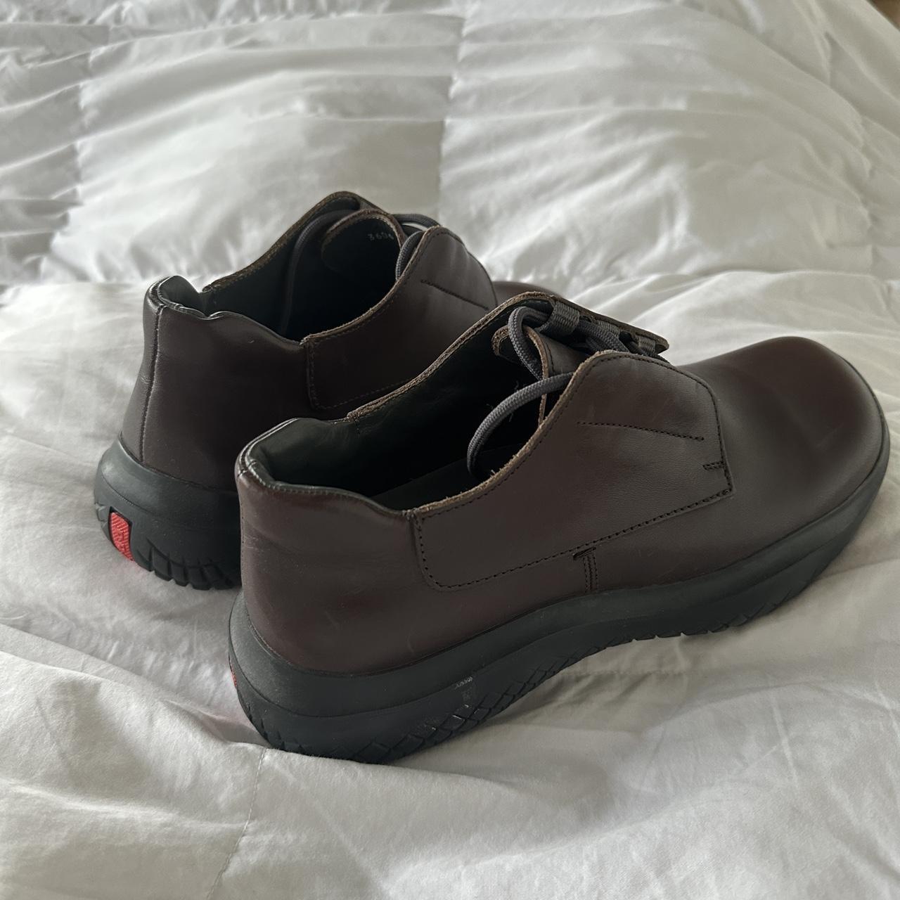 Prada Vibram Prada Low Boots Prada Iconic Square Toe Velcro Zip