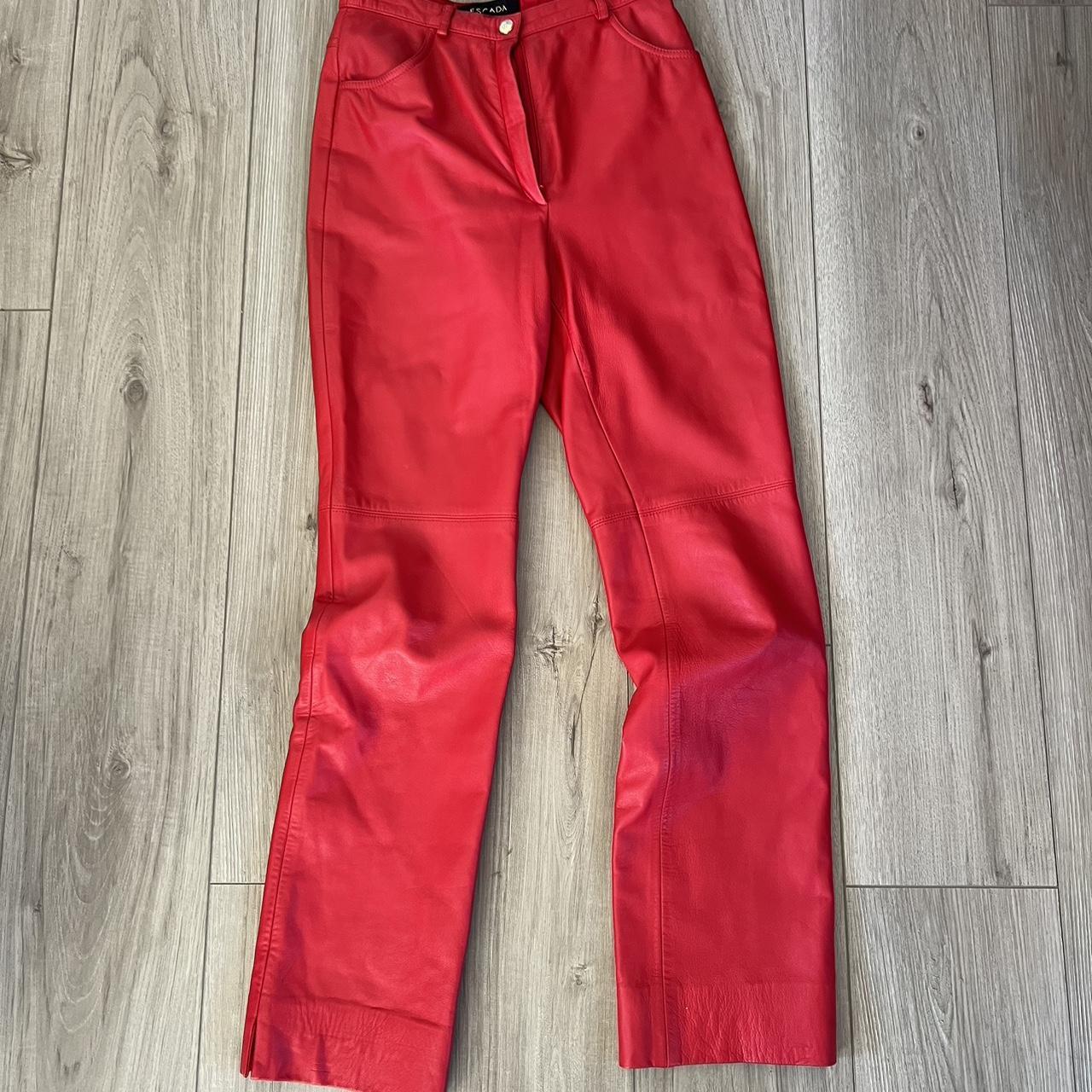 Escada leather clearance pants