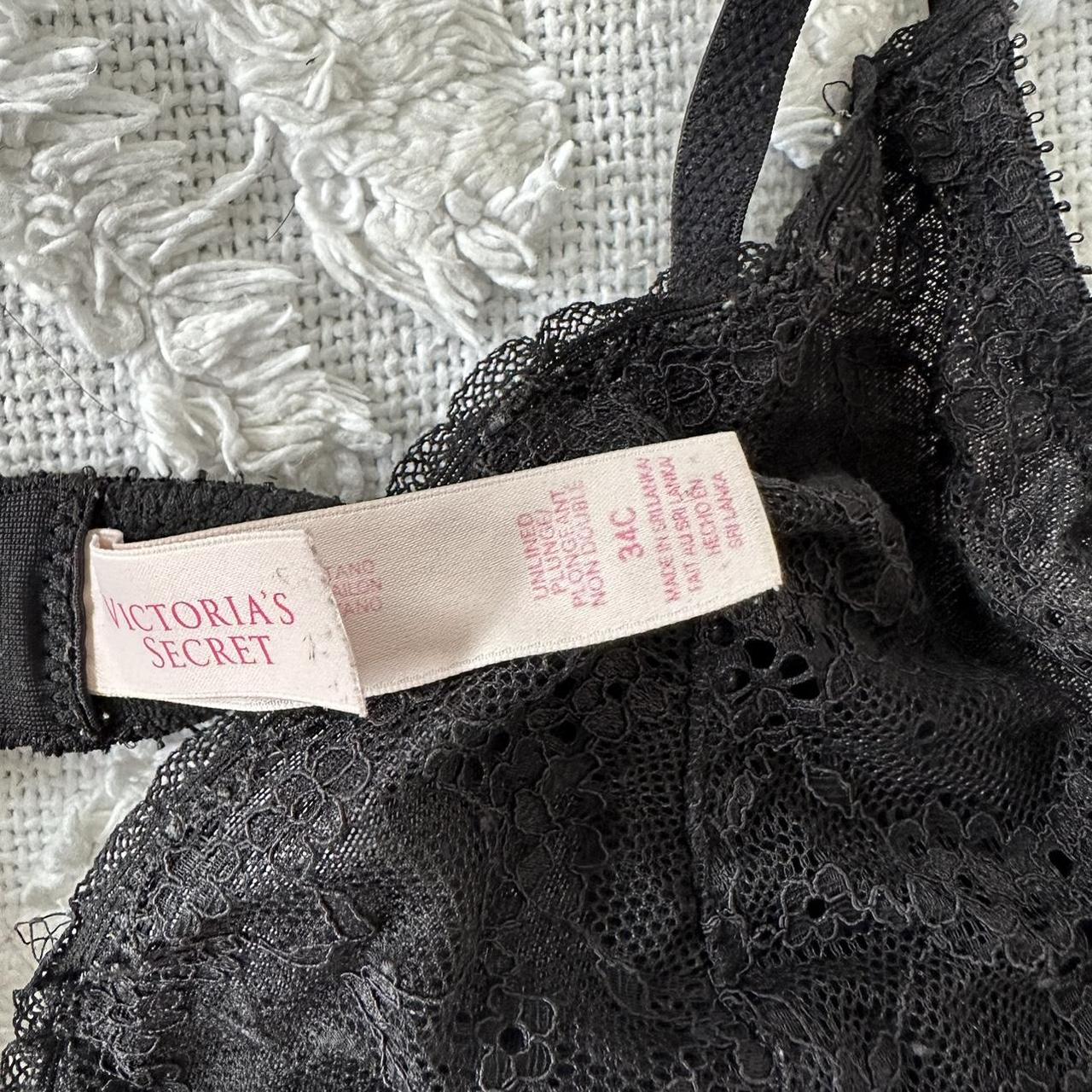 Victorias Secret Black Lace Bralette 34c Depop