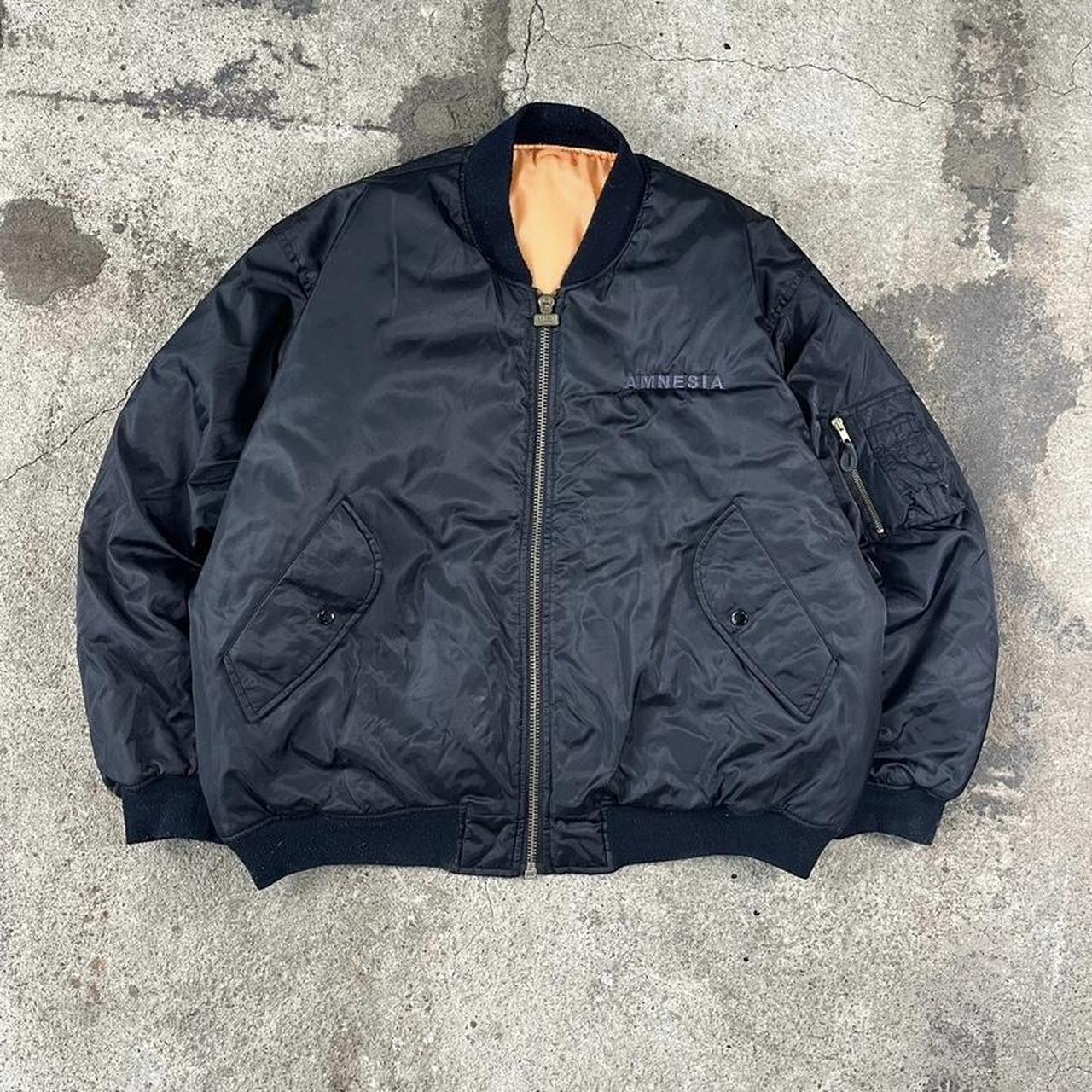 Vintage MA-1 Amnesia Flayers Bomber Jacket Size:... - Depop