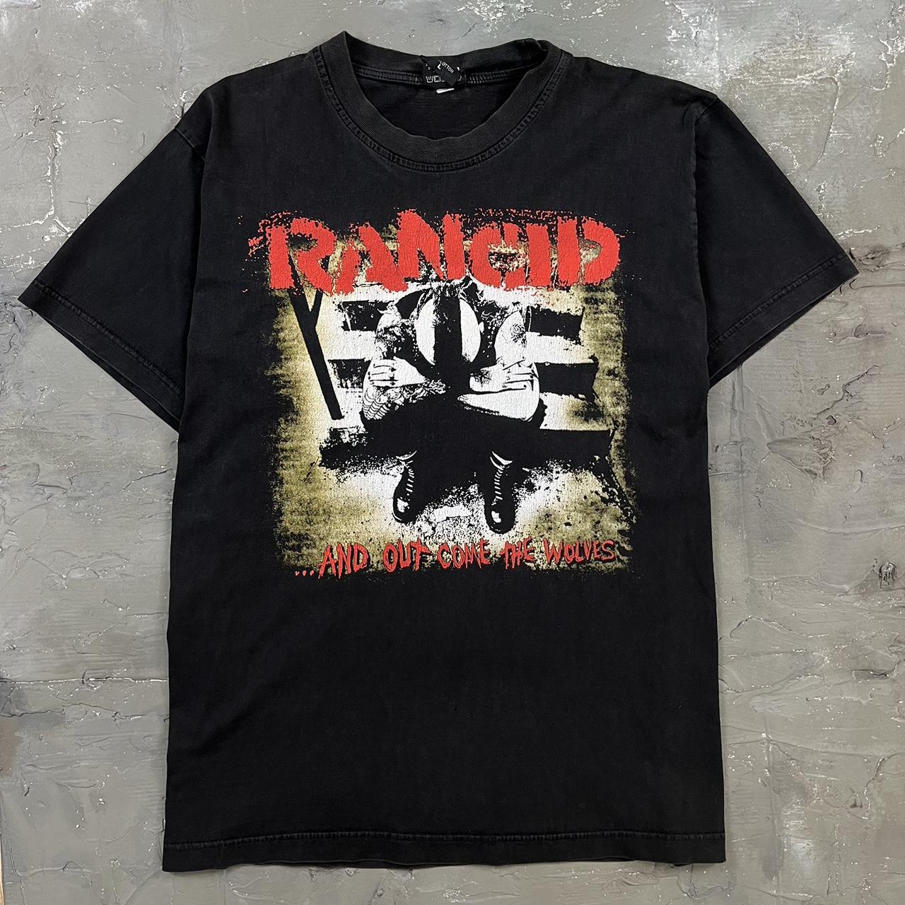 90's Rancid …And out come the wolves T-shirt Size:... - Depop