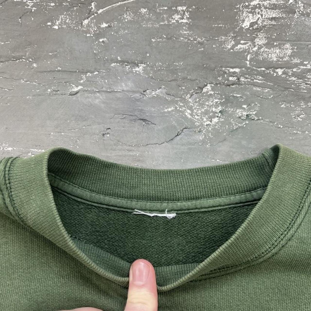 90’s Faded Green Blank Sweatshirt Size:... - Depop