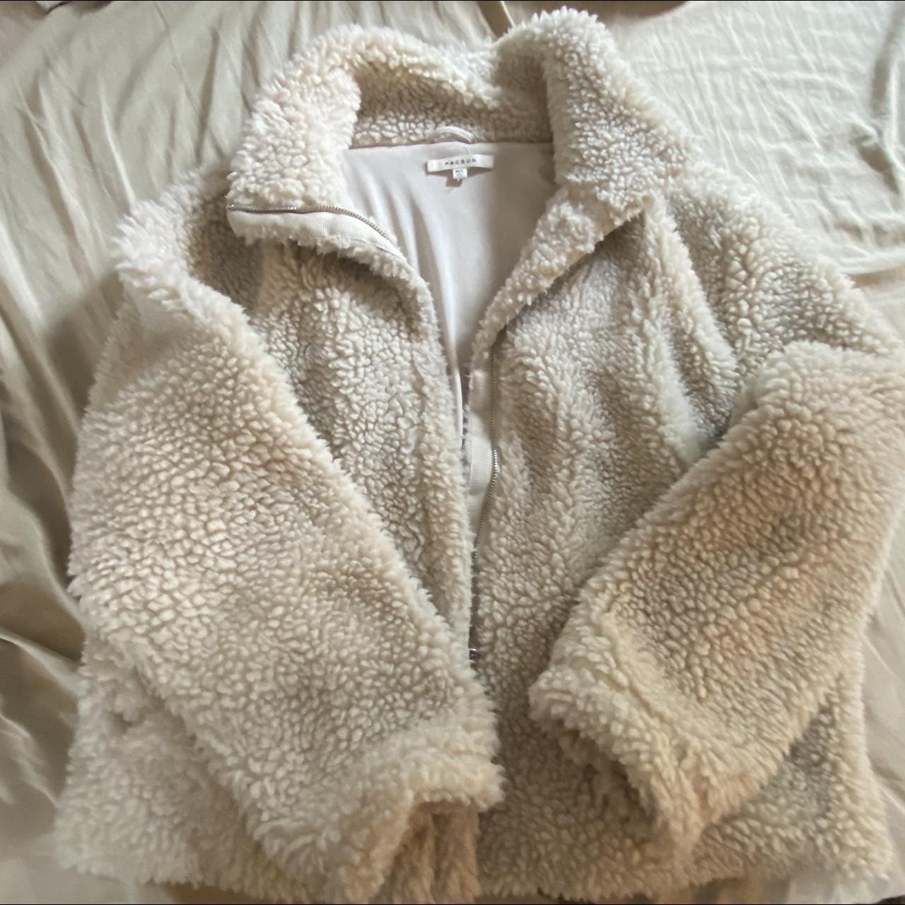 Teddy bear jacket on sale cream