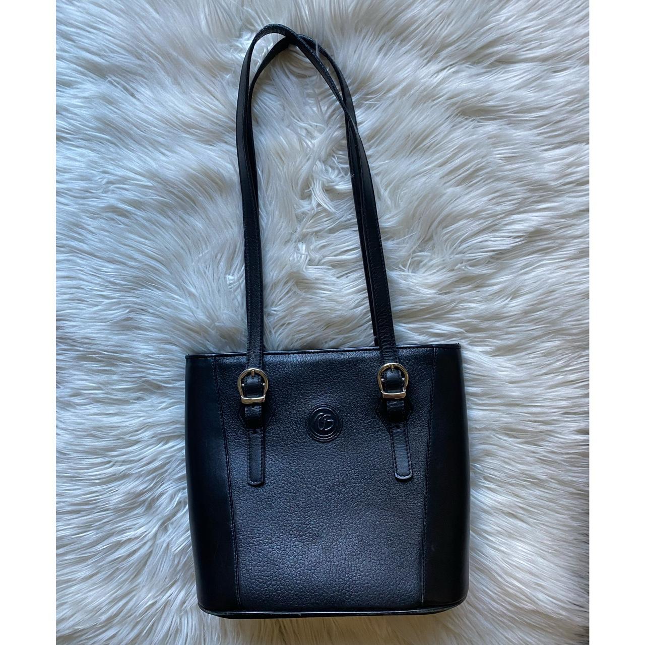 Authentic Vintage Longchamp Black Leather crossbody - Depop