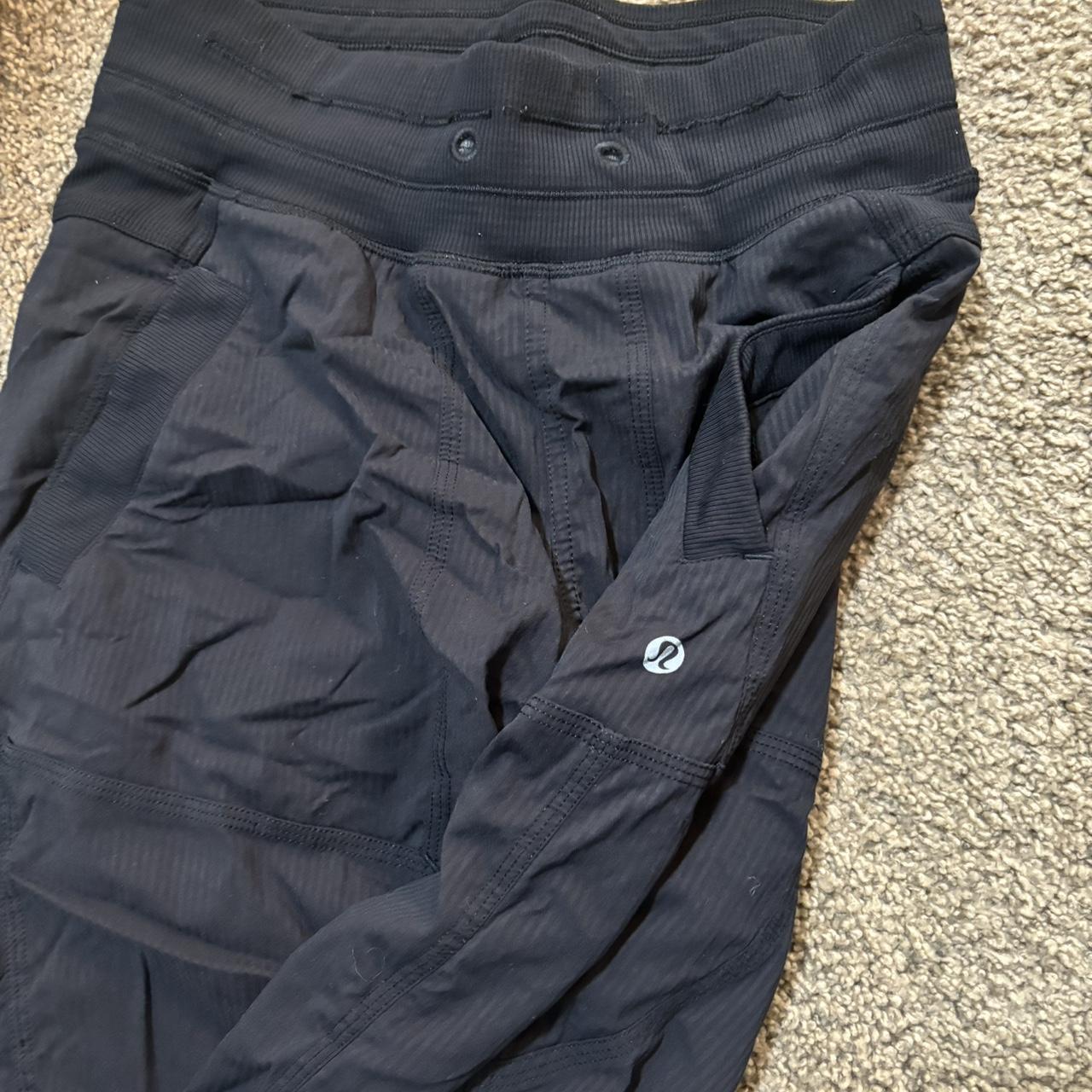 black lululemon dance studio pants wide leg lined - Depop