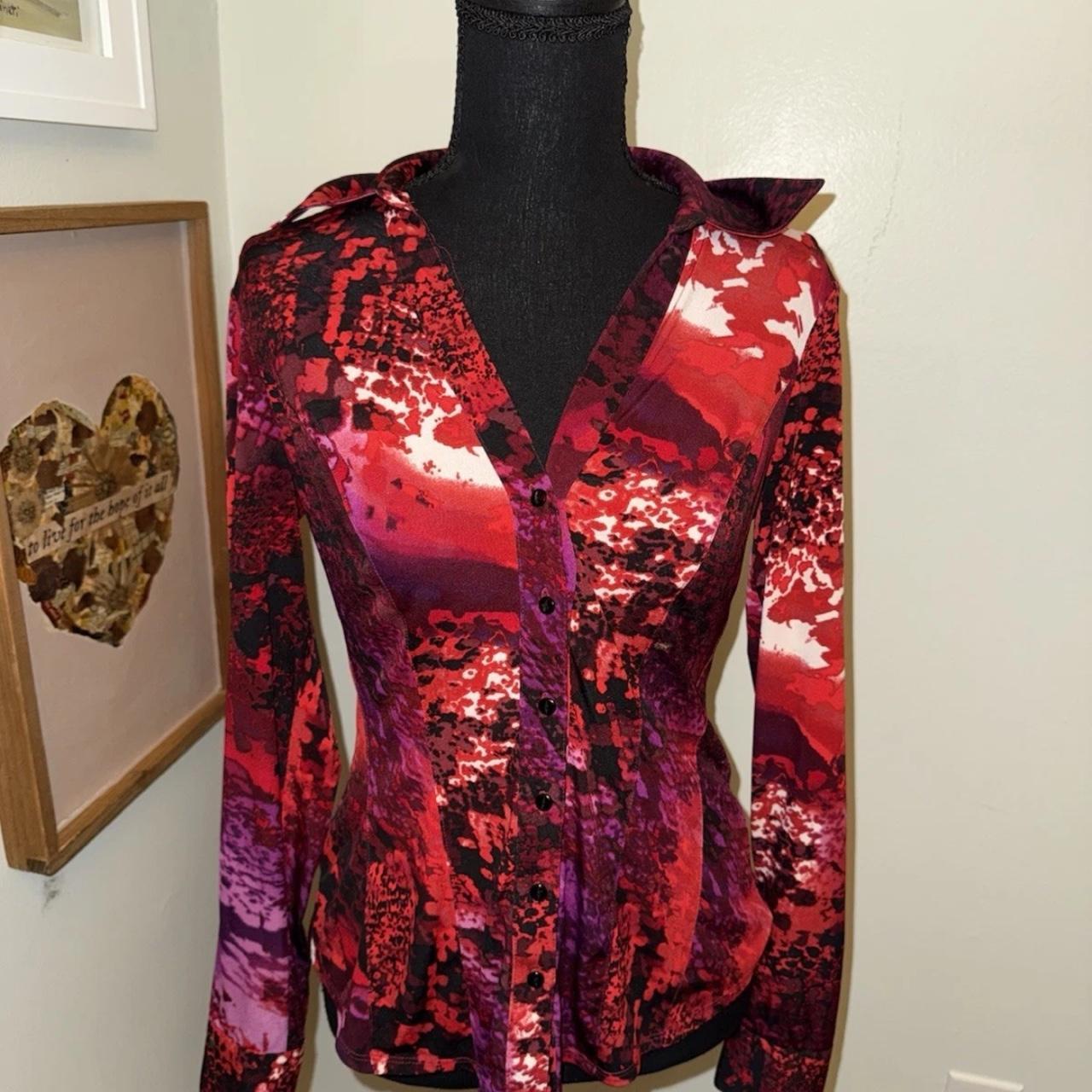 Cache Women's Blouse - Multi/Red - S – Cache Shee… - image 1