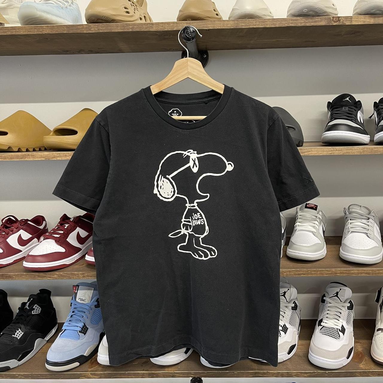 Kaws Men's Black and White T-shirt