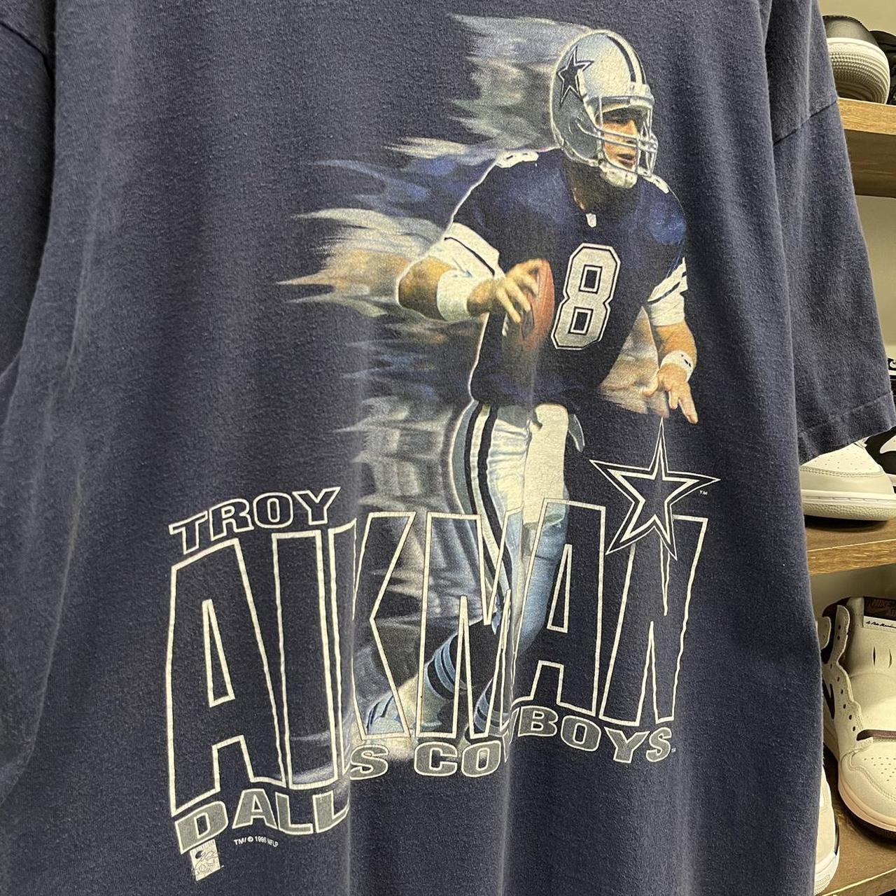 VINTAGE 90s Dallas Cowboys Troy Aikman Shirt - Depop