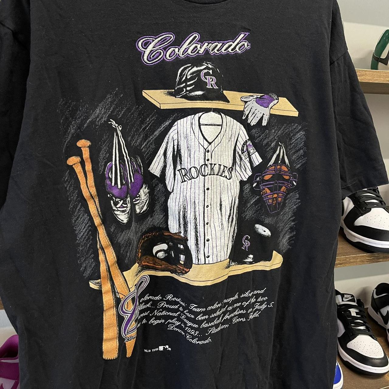 Vintage 1993 Colorado Rockies t-shirt Made In - Depop