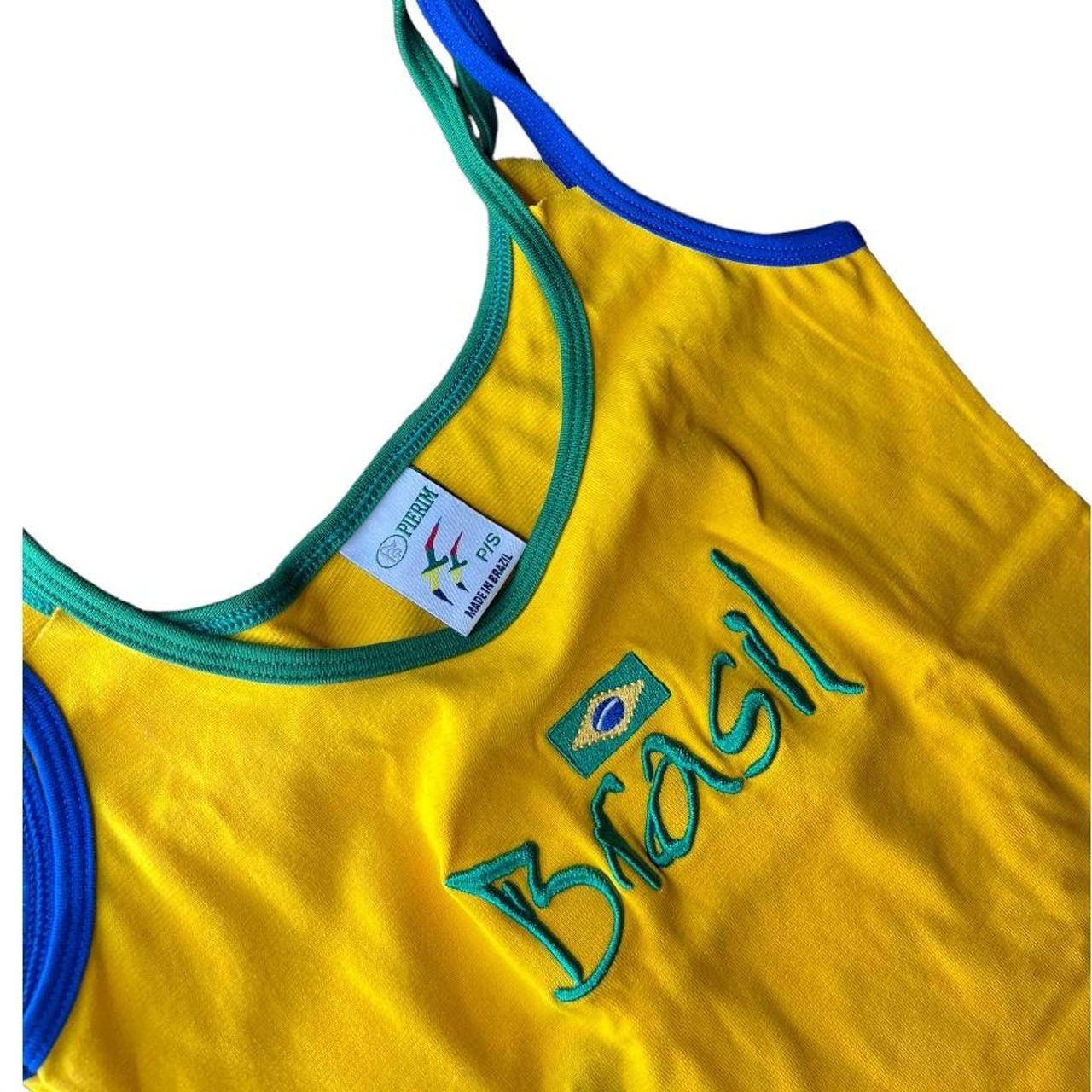 Women's Yellow and Green Croptop Depop