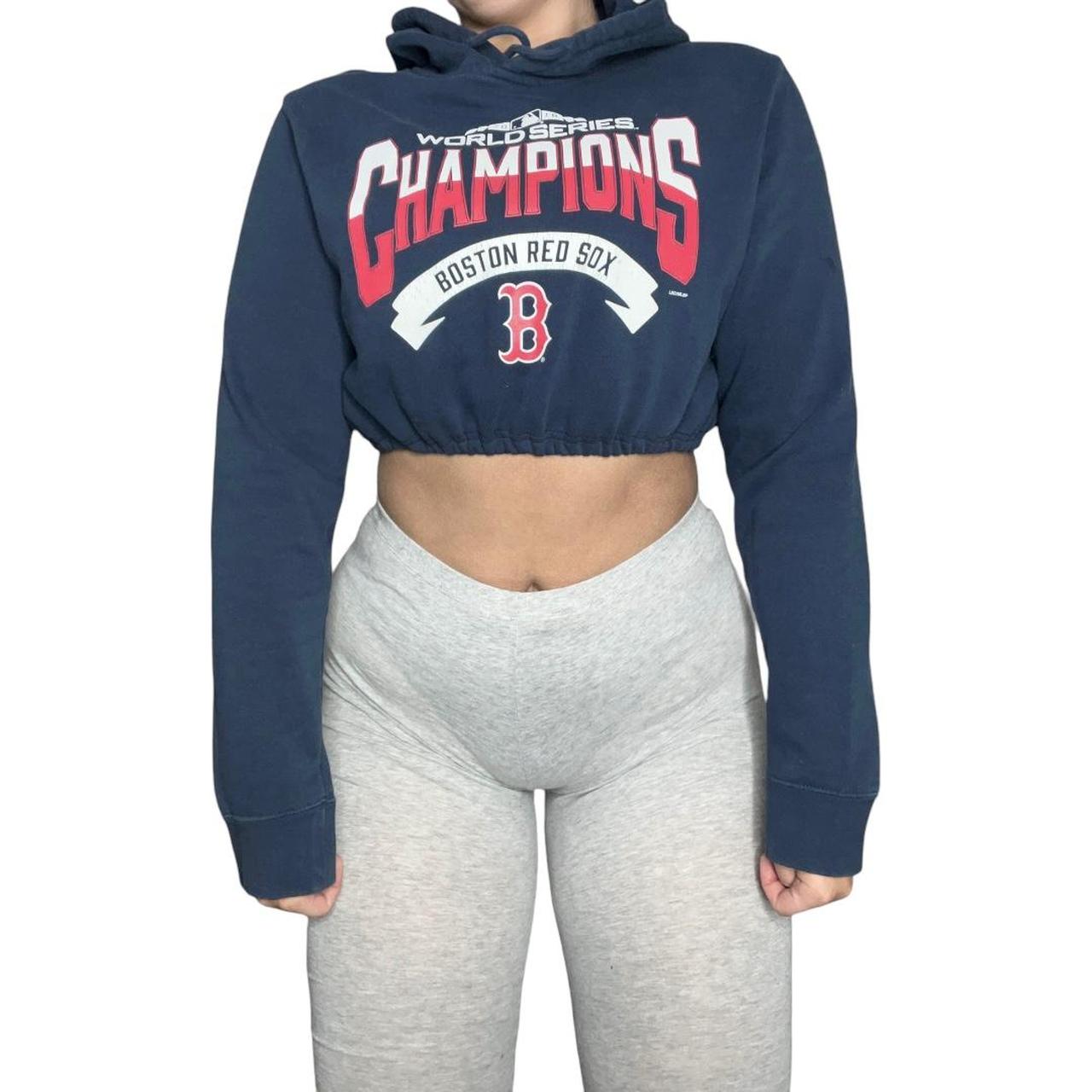 MLB Women's Boston Red Sox Navy Pullover Hoodie