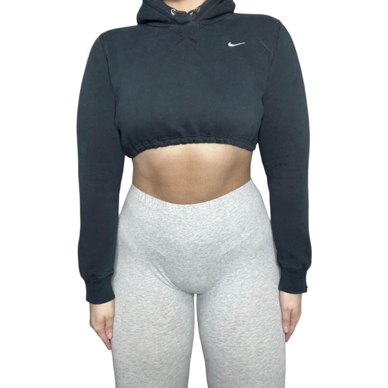 Reworked nike hot sale crop hoodie