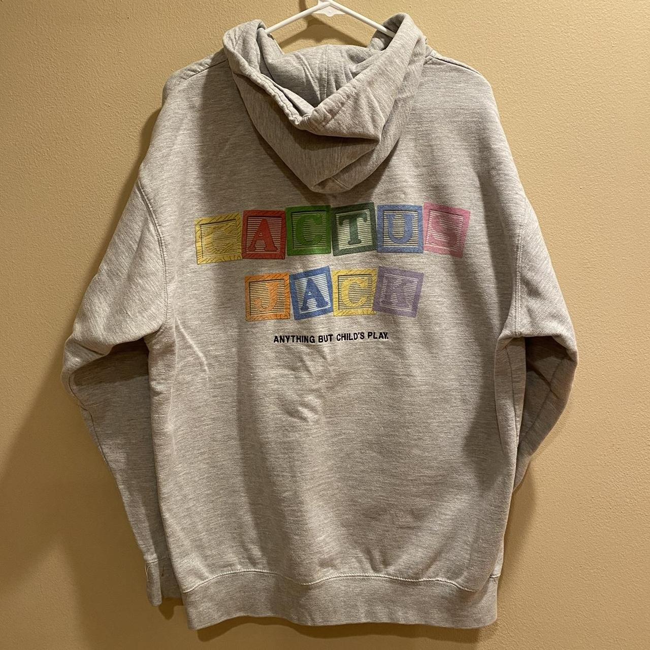 Travis Scott Cactus Jack Mens Size sold Small Child's Play Hoodie Gray