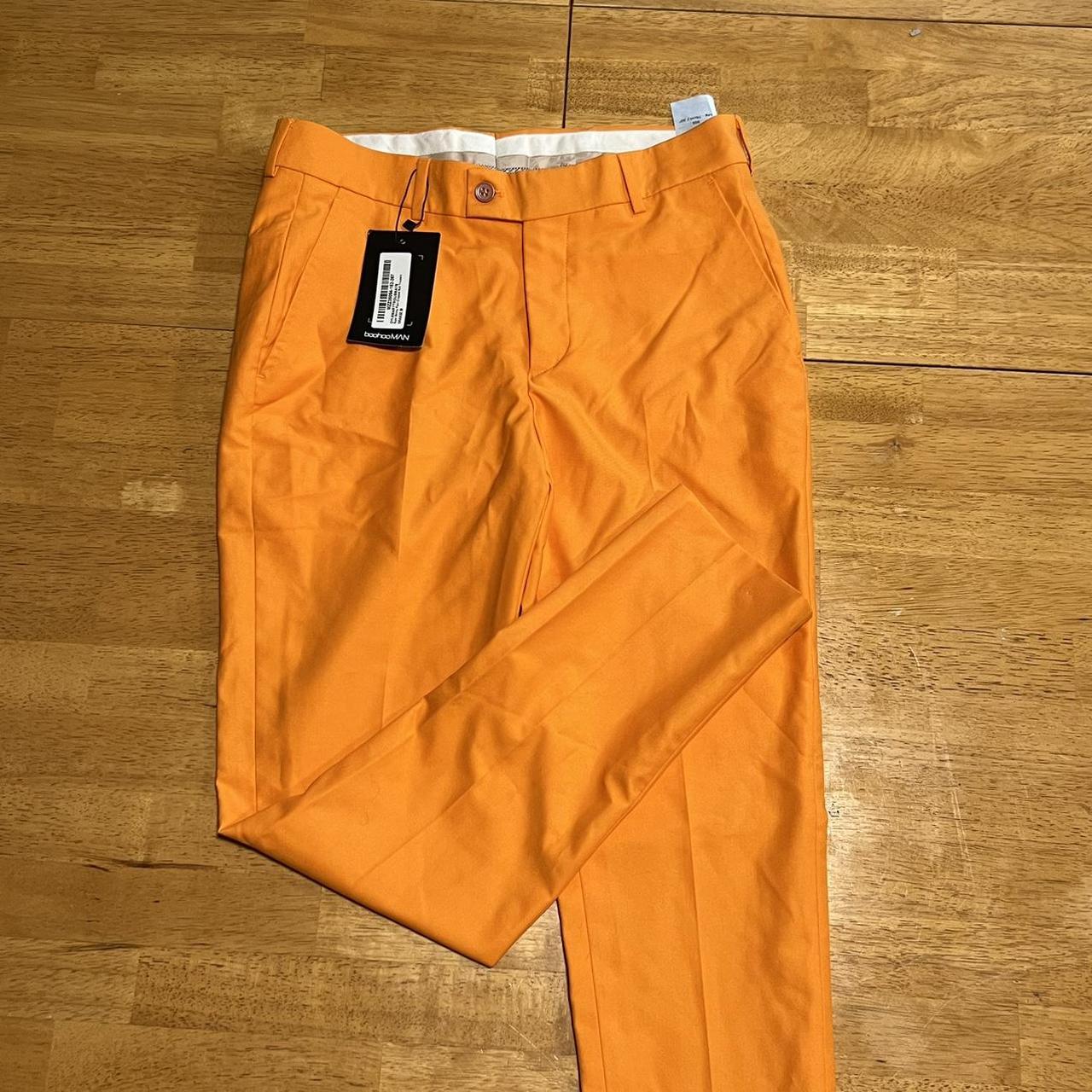 boohooMAN orange skinny dress pants. Excellent... Depop