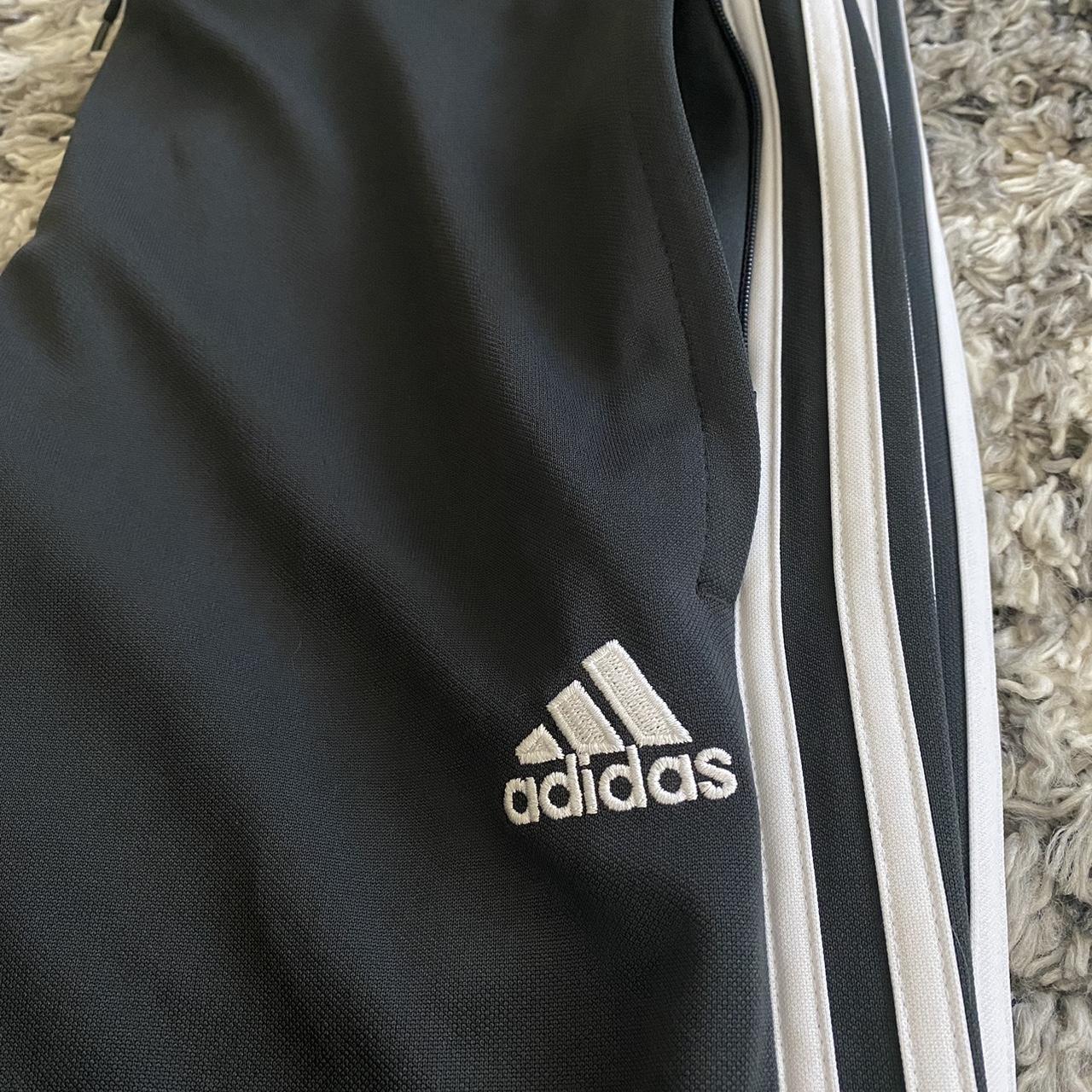 Adidas Women's Grey and White Joggers-tracksuits