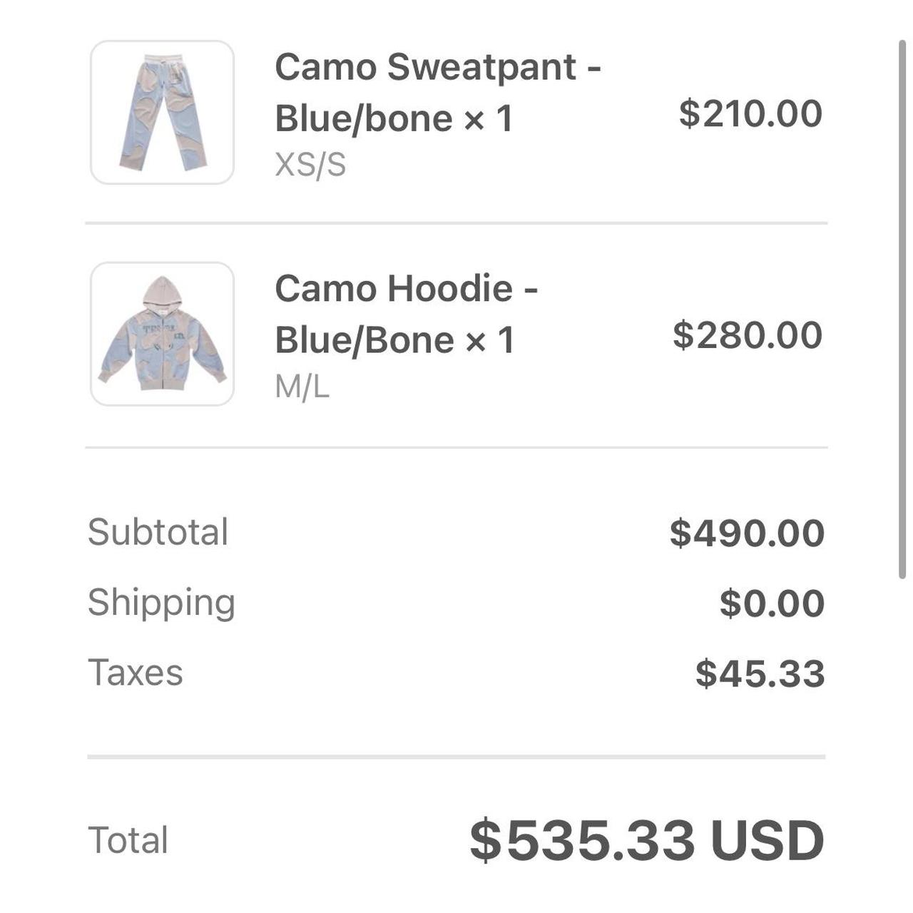 TELFAR BLUE GREY MATCHING HOODIE Depop