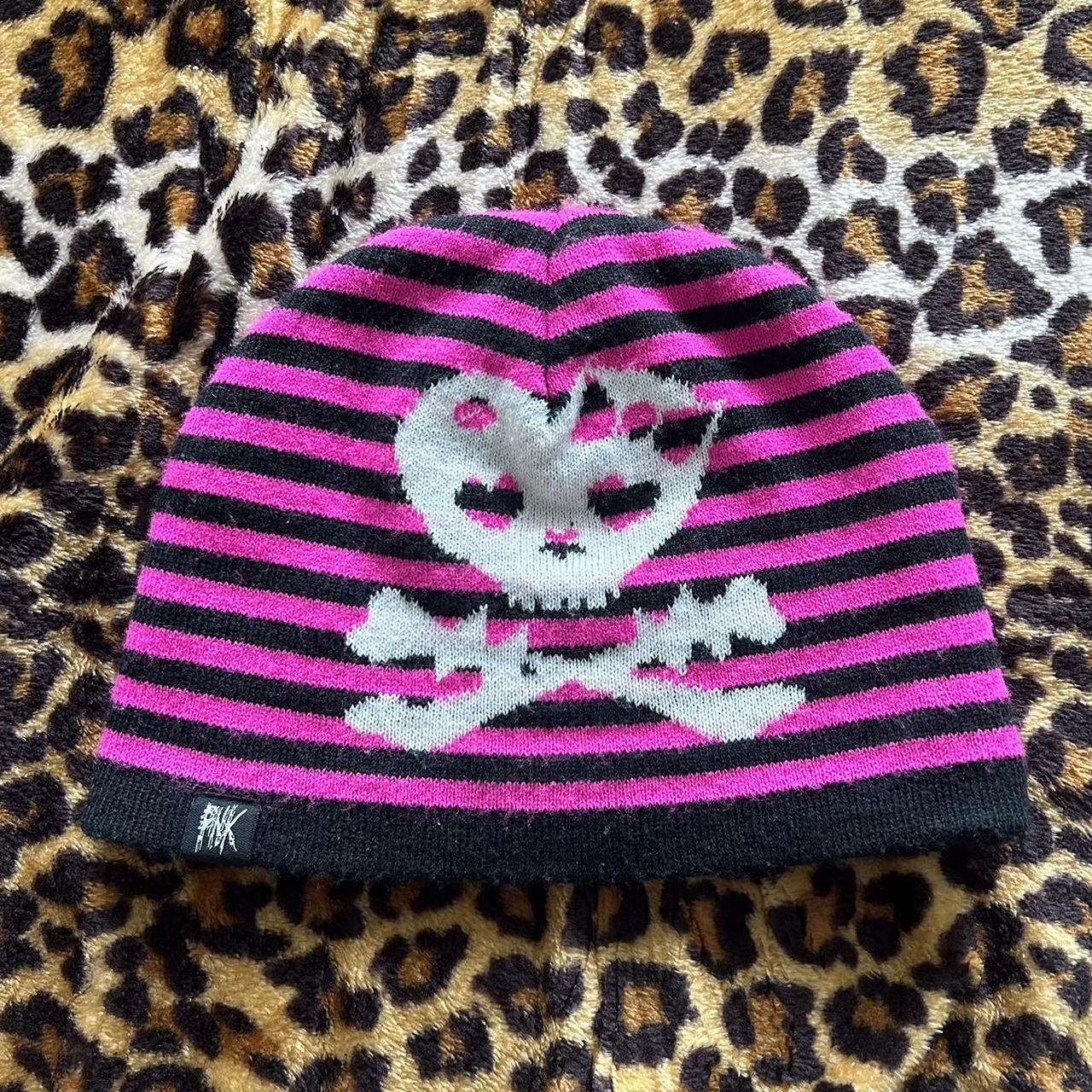 y2k grunge punx n kisses beanie ★ emo girly... - Depop