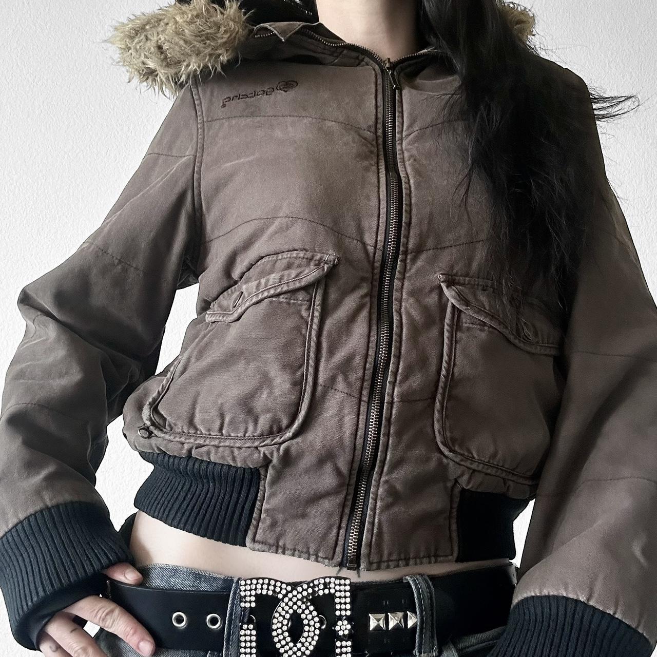 Y2k fur-jacket - Depop