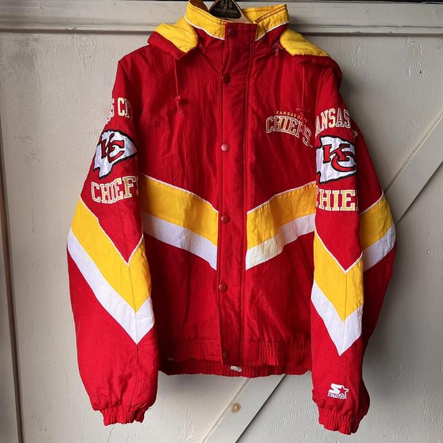 Kansas City Chiefs vintage rain jacket. Slight - Depop