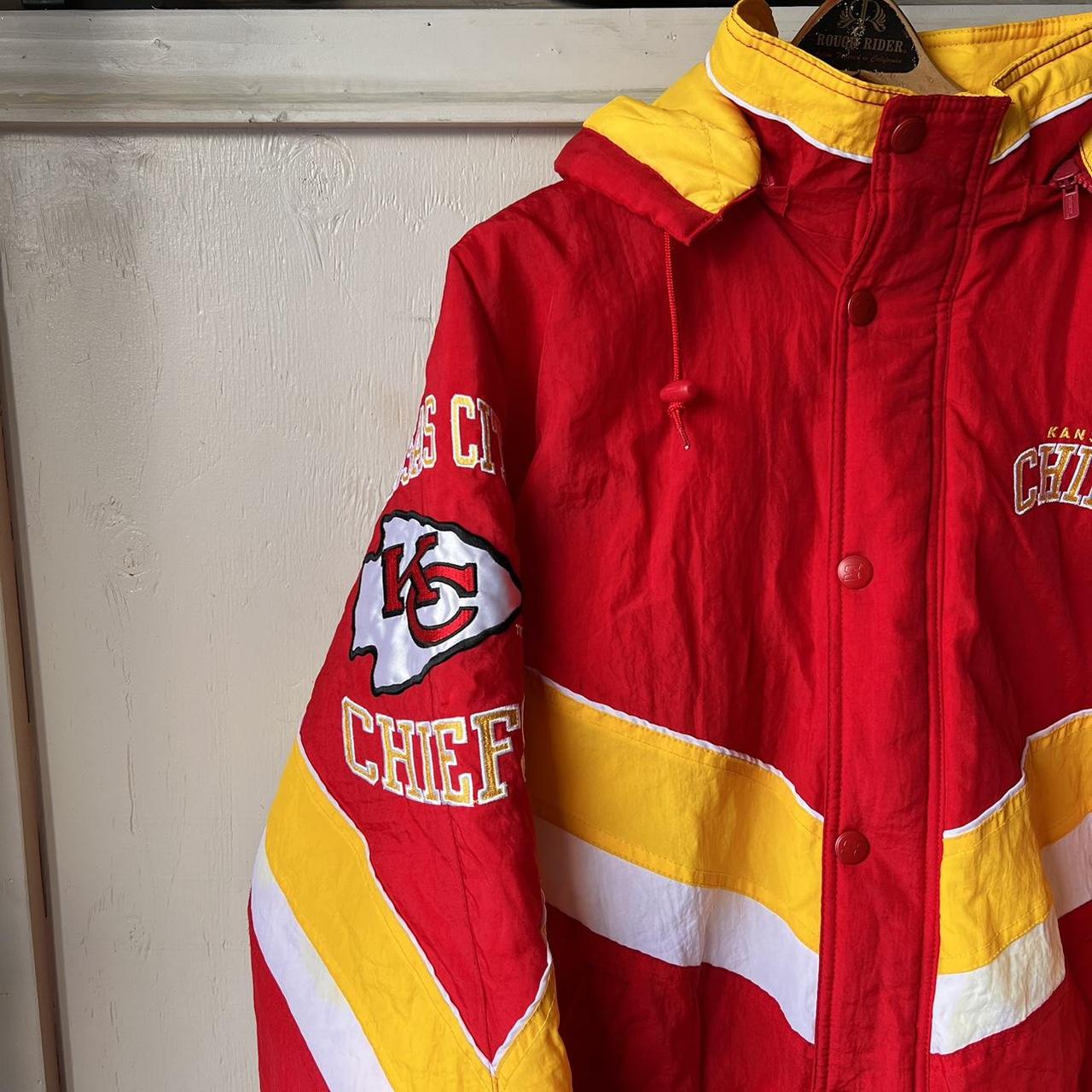 KANSAS CITY CHIEFS Vtg 90s Pullover STARTER Jacket NFL Pro Line