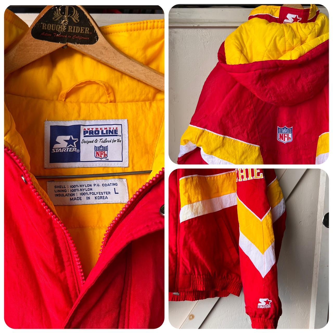 STARTER, Jackets & Coats, Medium Mens Vtg 9s Kc Chiefs Starter Jacket Kansas  City Football Nfl Red F620p