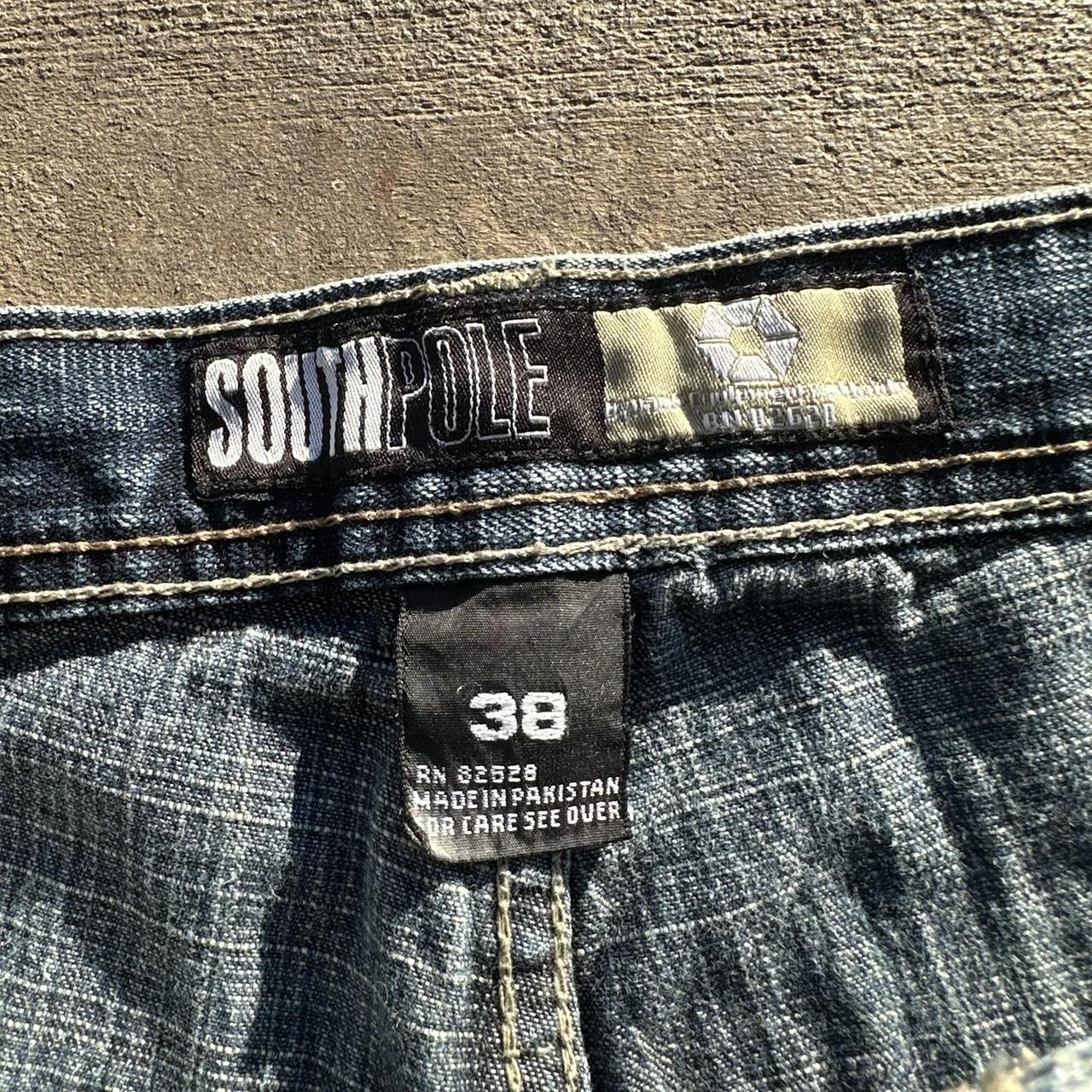 Southpole jorts. Size 38 no flaws. Waist laid flat... - Depop