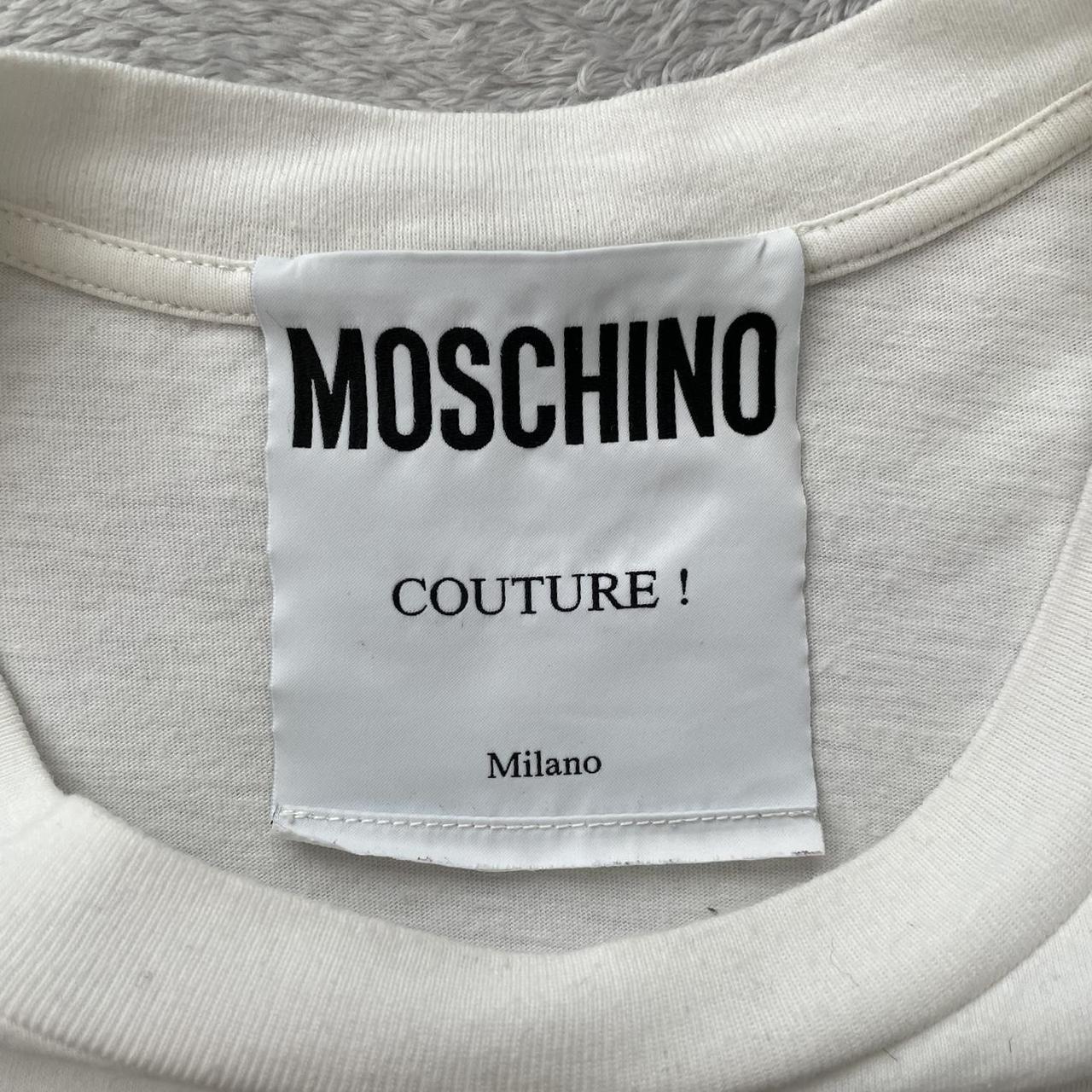 Moschino Couture! SS15 Fauxschino Milano Print T... - Depop