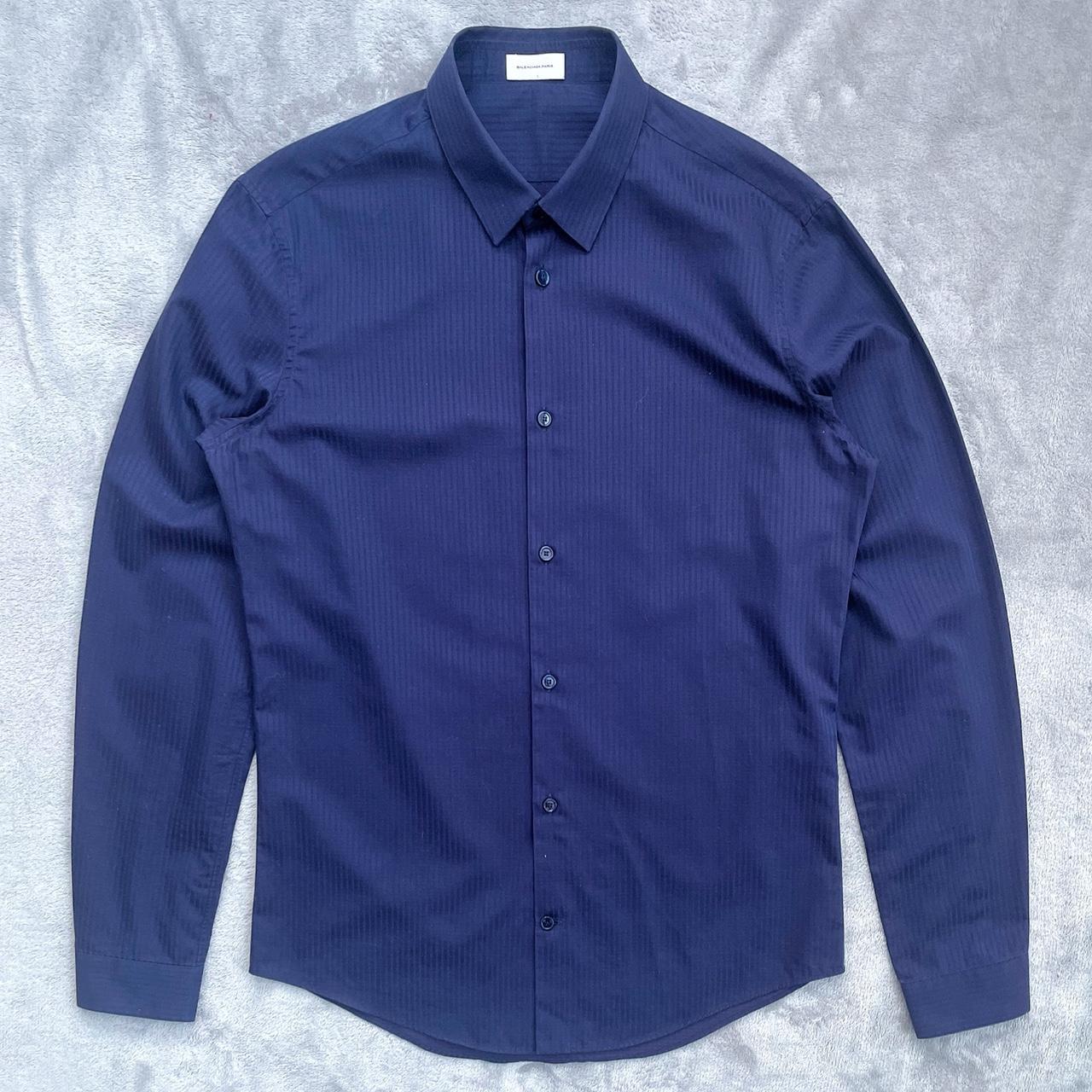 Balenciaga Men's Blue Shirt | Depop