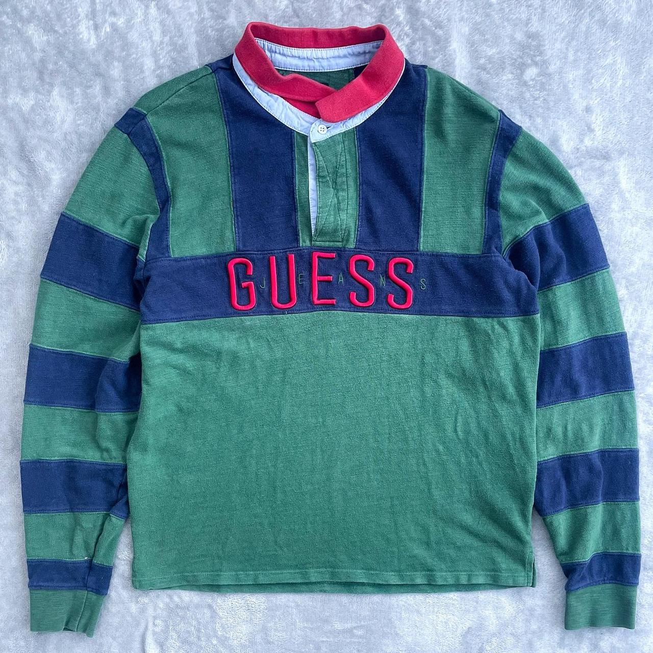 Guess Jeans Spell Out Rugby Polo Shirt Size M Made... Depop