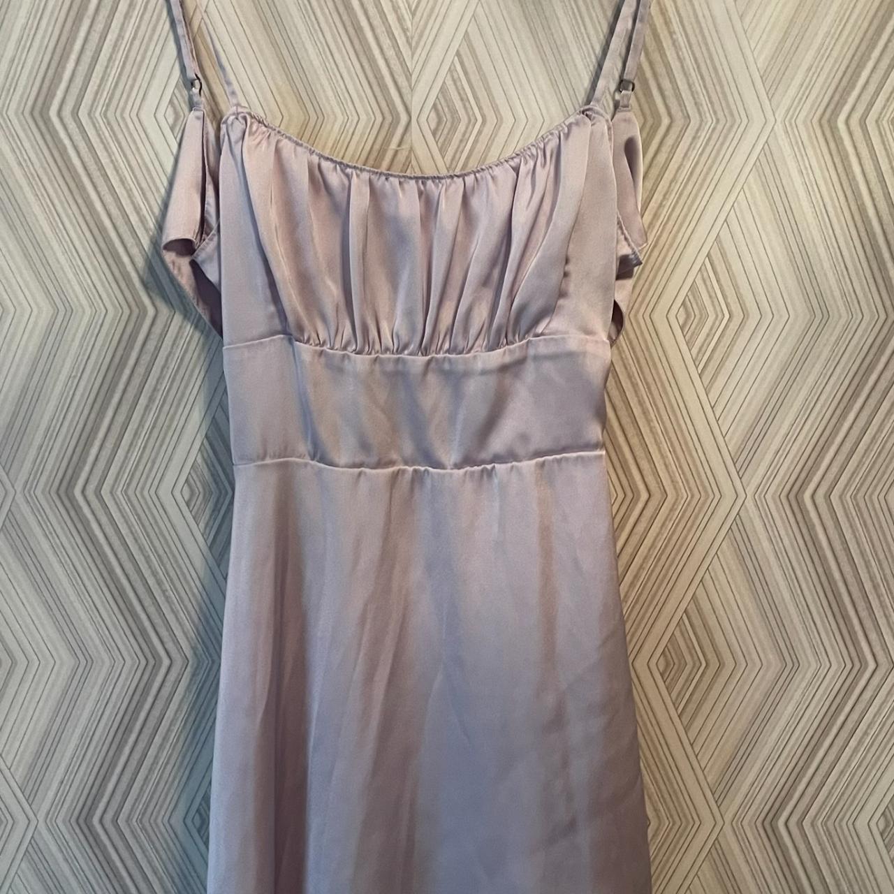 Hollister Lilac Stain Feel Mini dress M Adjustable... - Depop