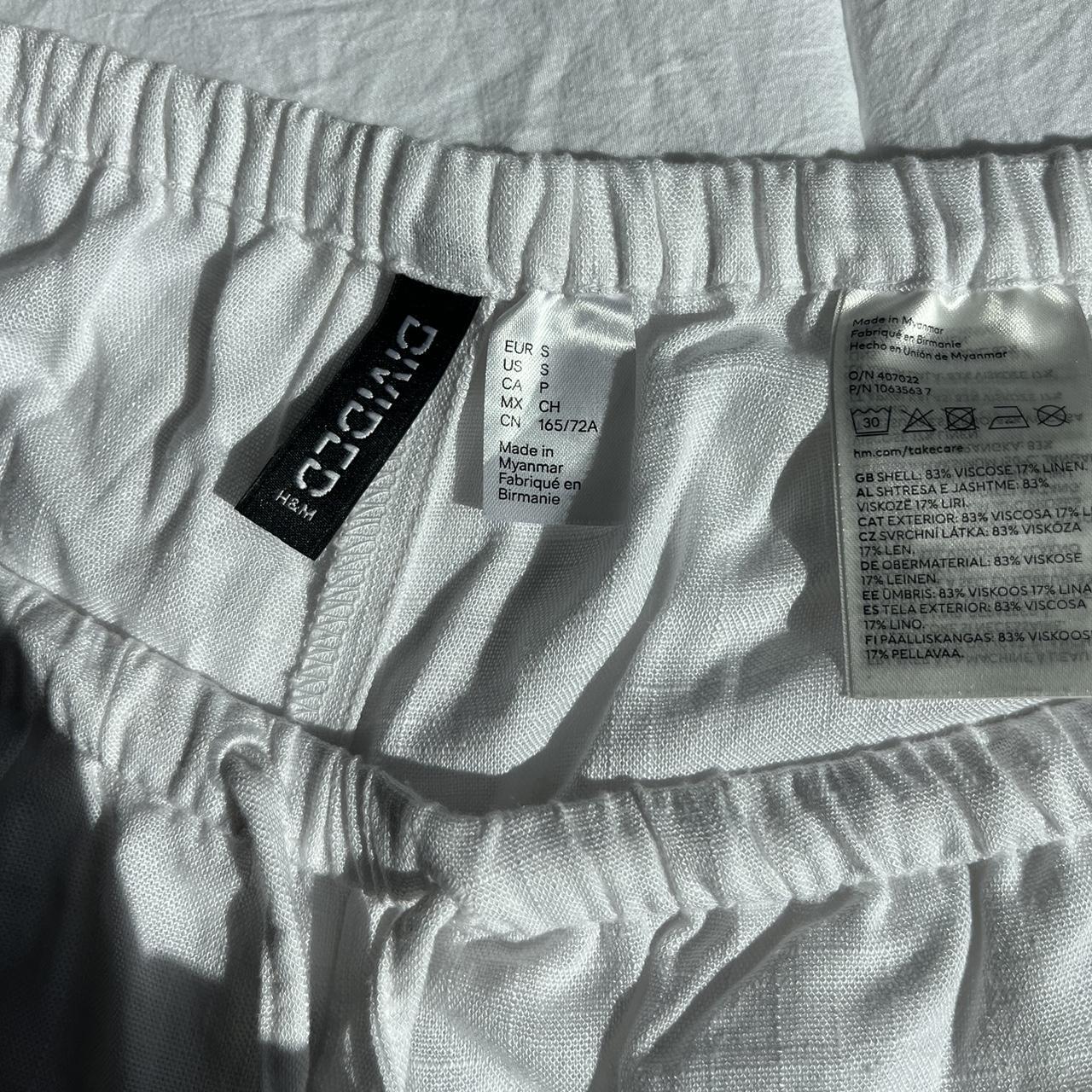 H&M white beach pants!! I love but too long for me💔... Depop