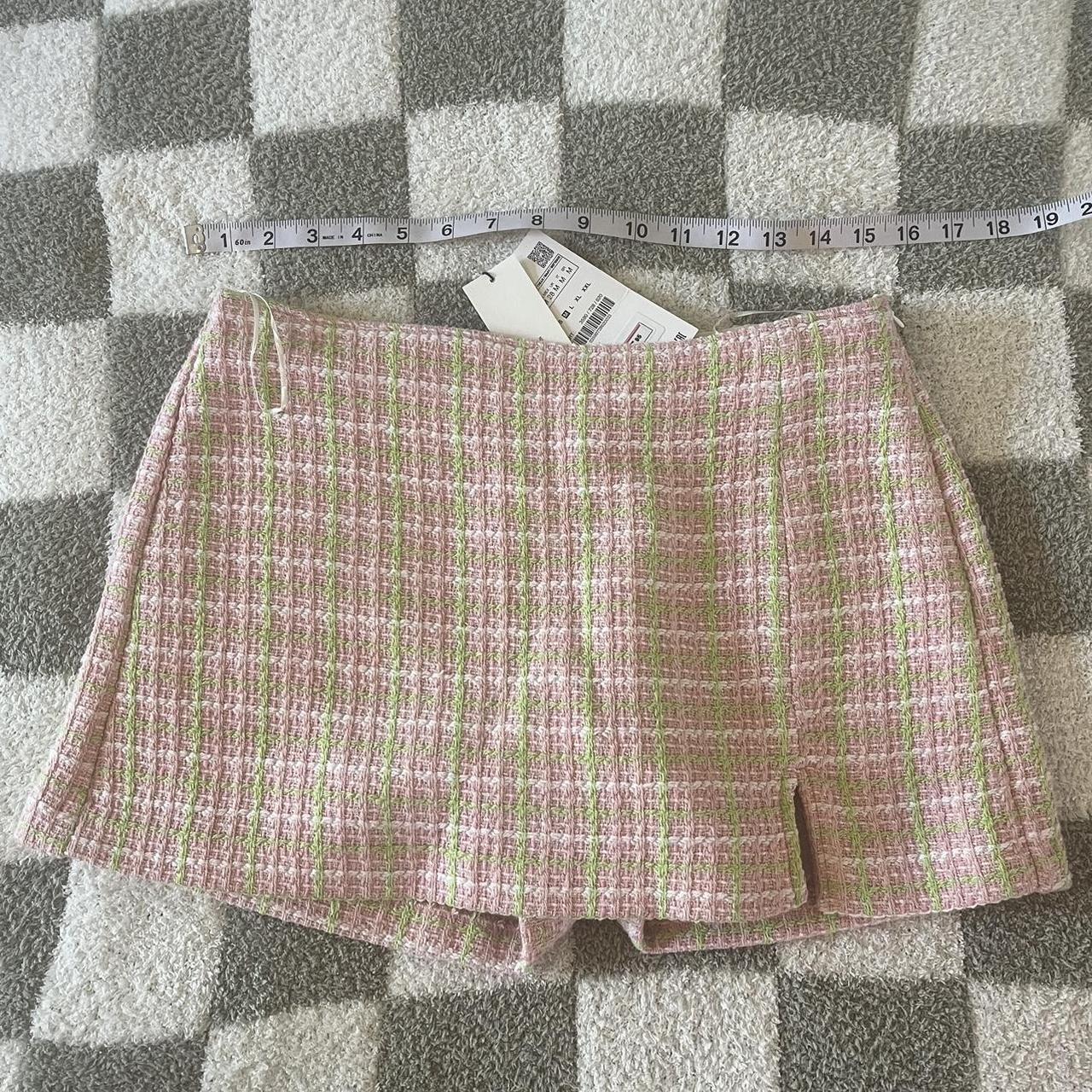 Plaid wool skirt zara best sale