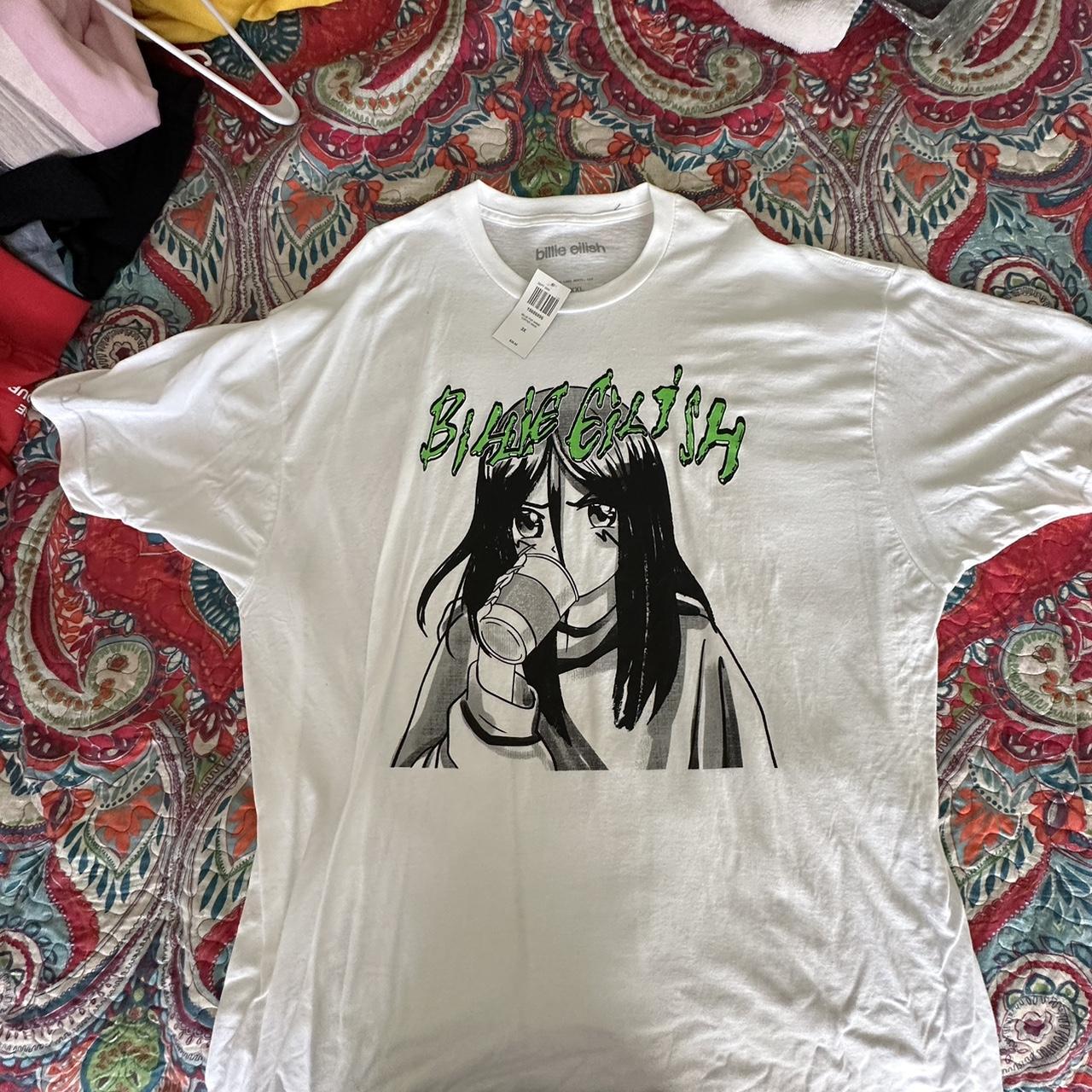 Billie Eilish Anime Green T-Shirt