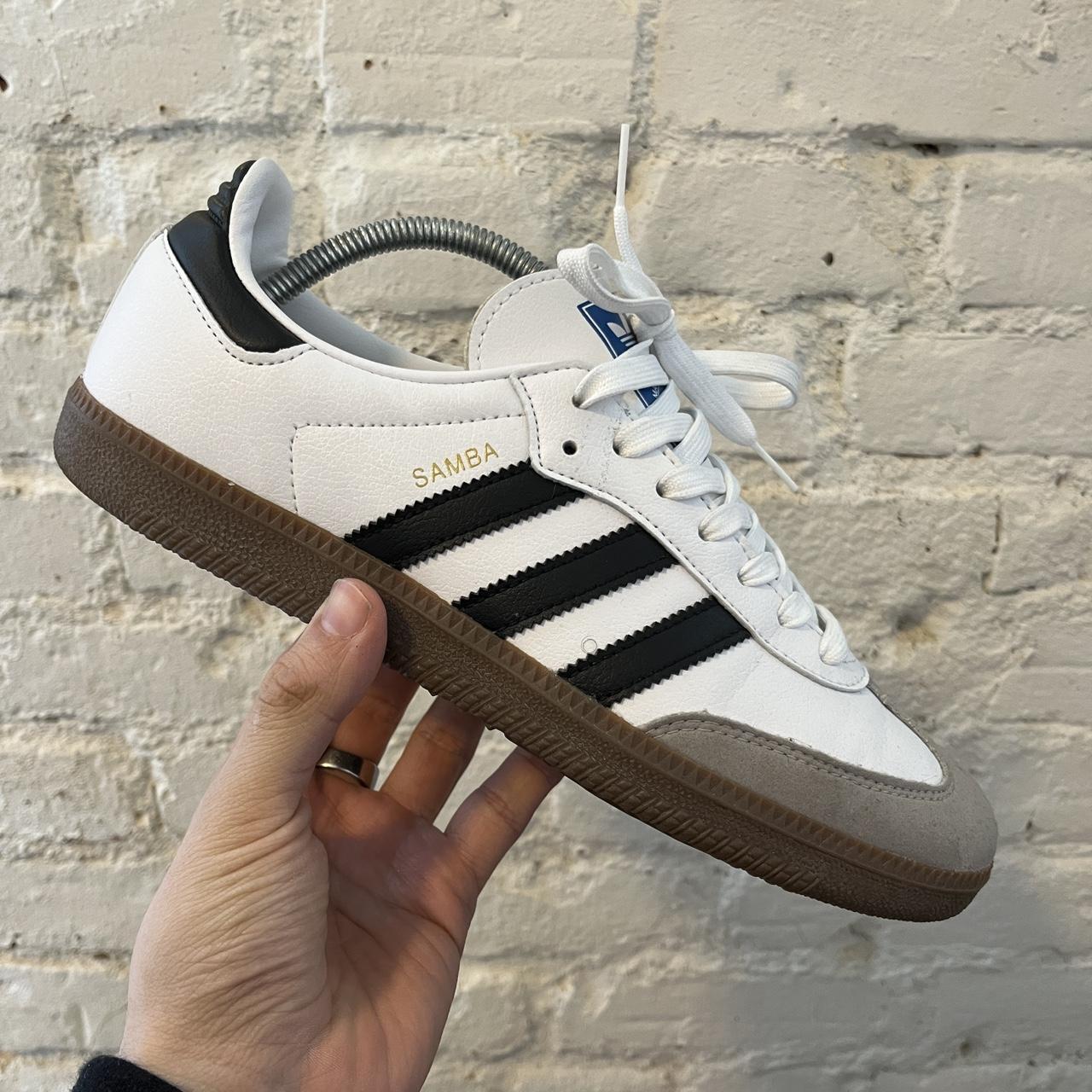 Men’s Adidas Sambas 8.5 Vegan Leather Worn... - Depop