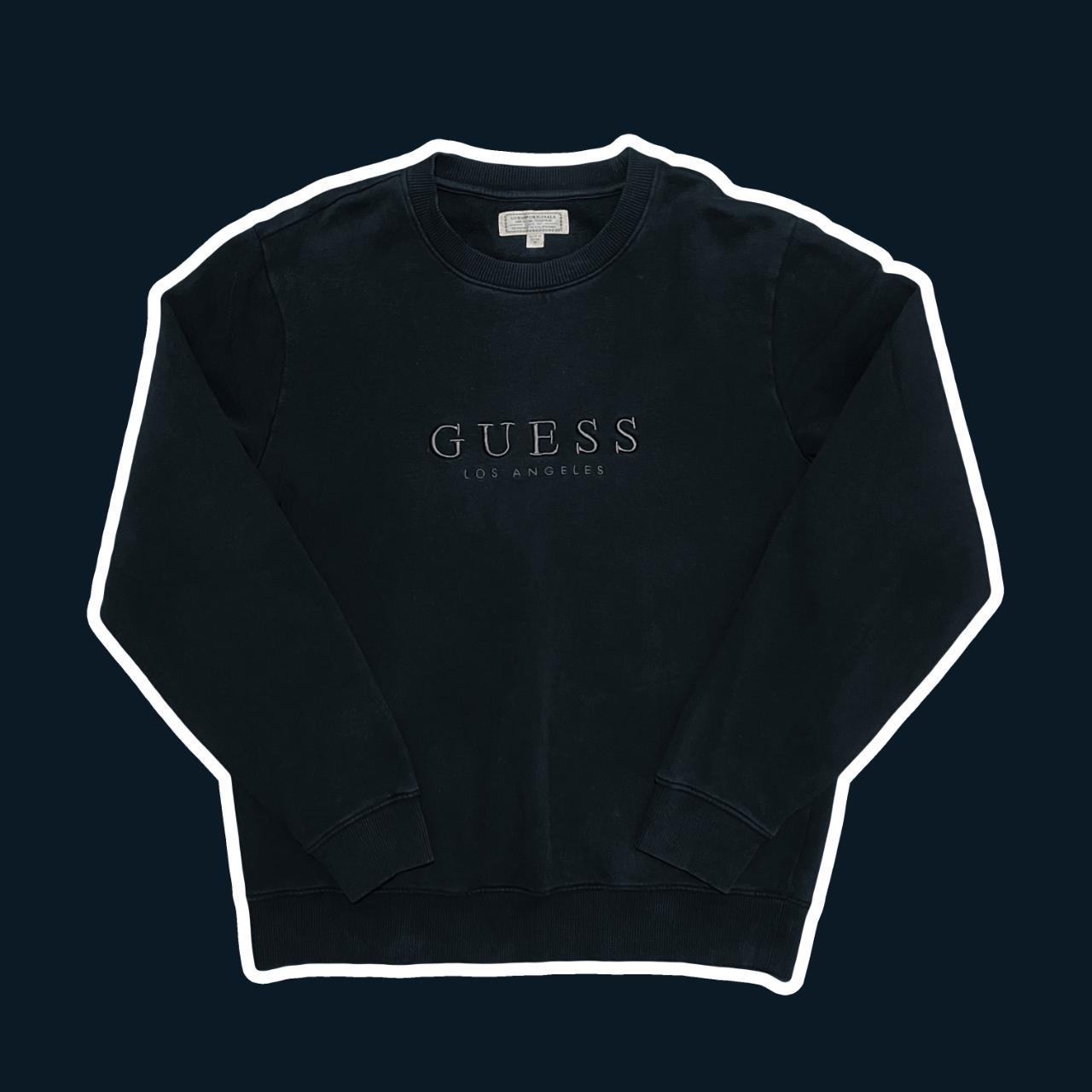 Guess Navy Sweatshirt Condition: Excellent Colour:... - Depop