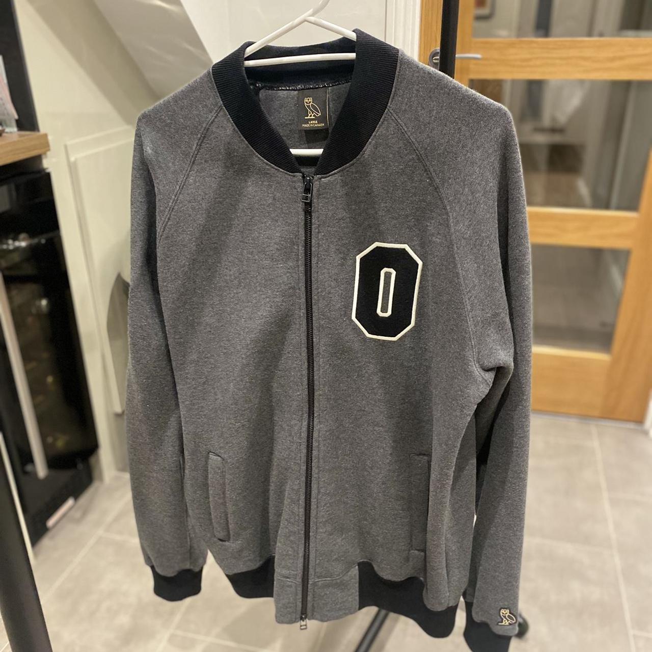 Octobers Very Own Men's Black and Grey Jacket | Depop