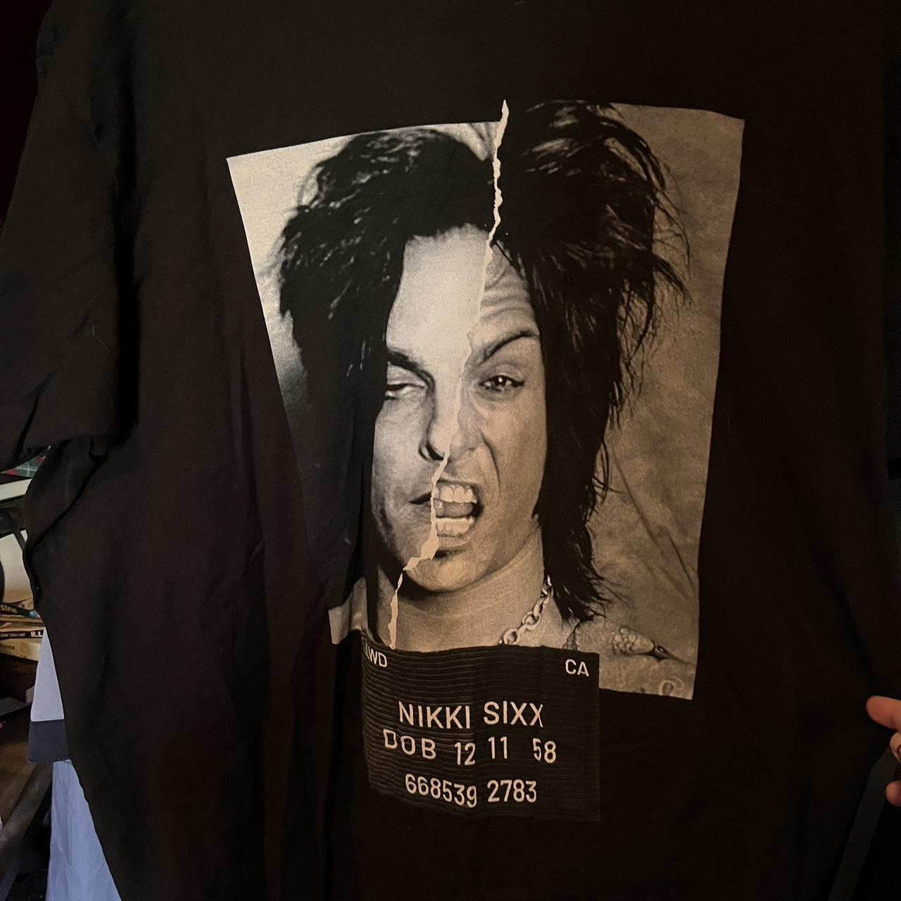 Nikki sixx mugshot shirt Perfect condition, only... - Depop