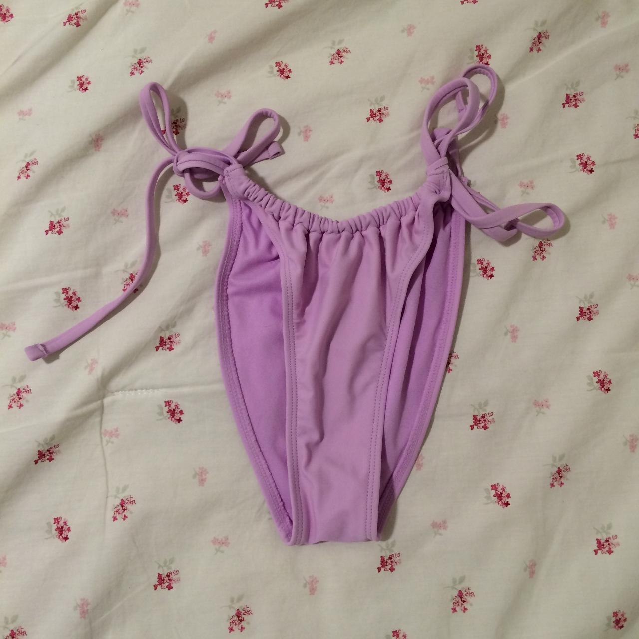 target purple tie bikini bottoms size m ***NO... - Depop