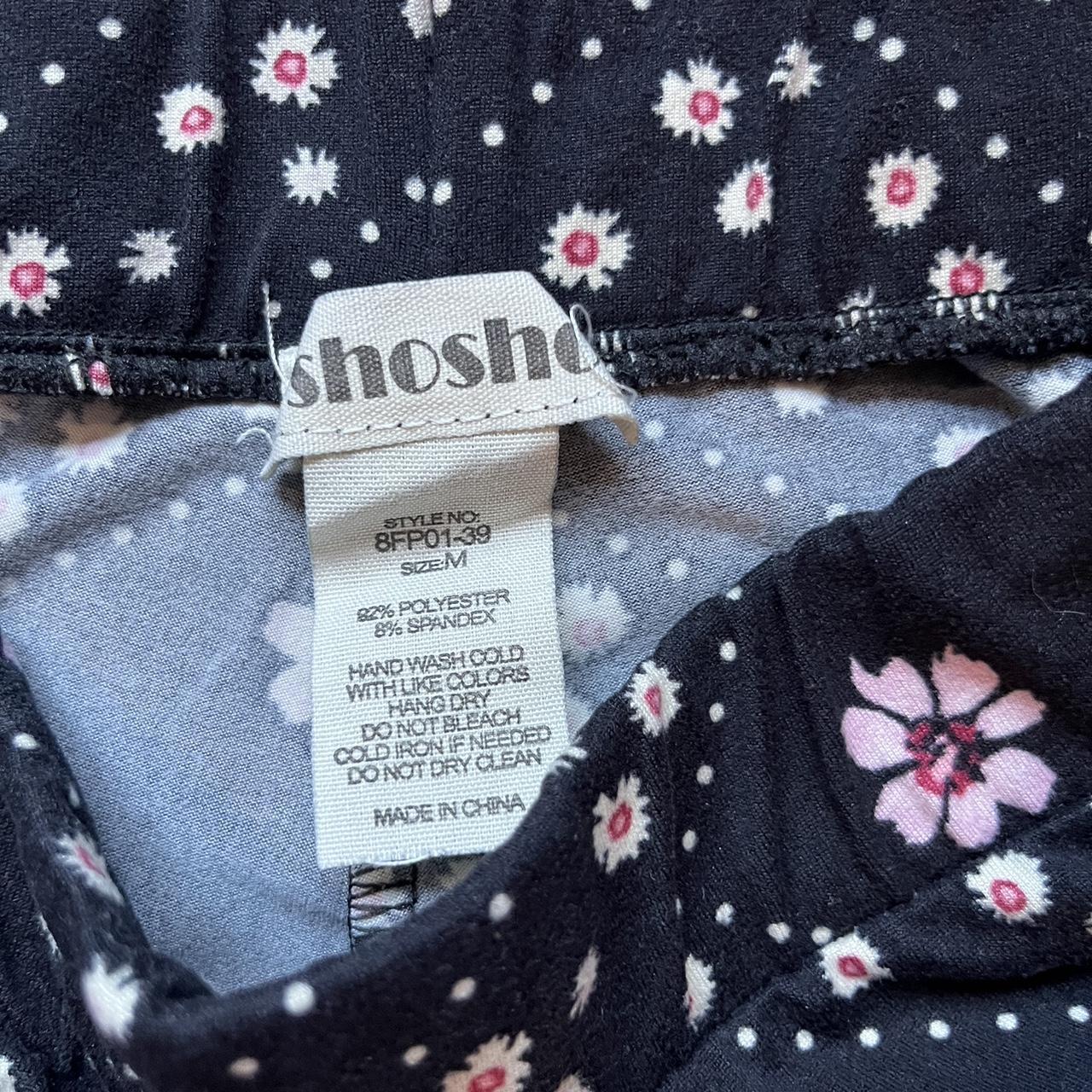 ShoSho Blue & Black Floral Print Leggings