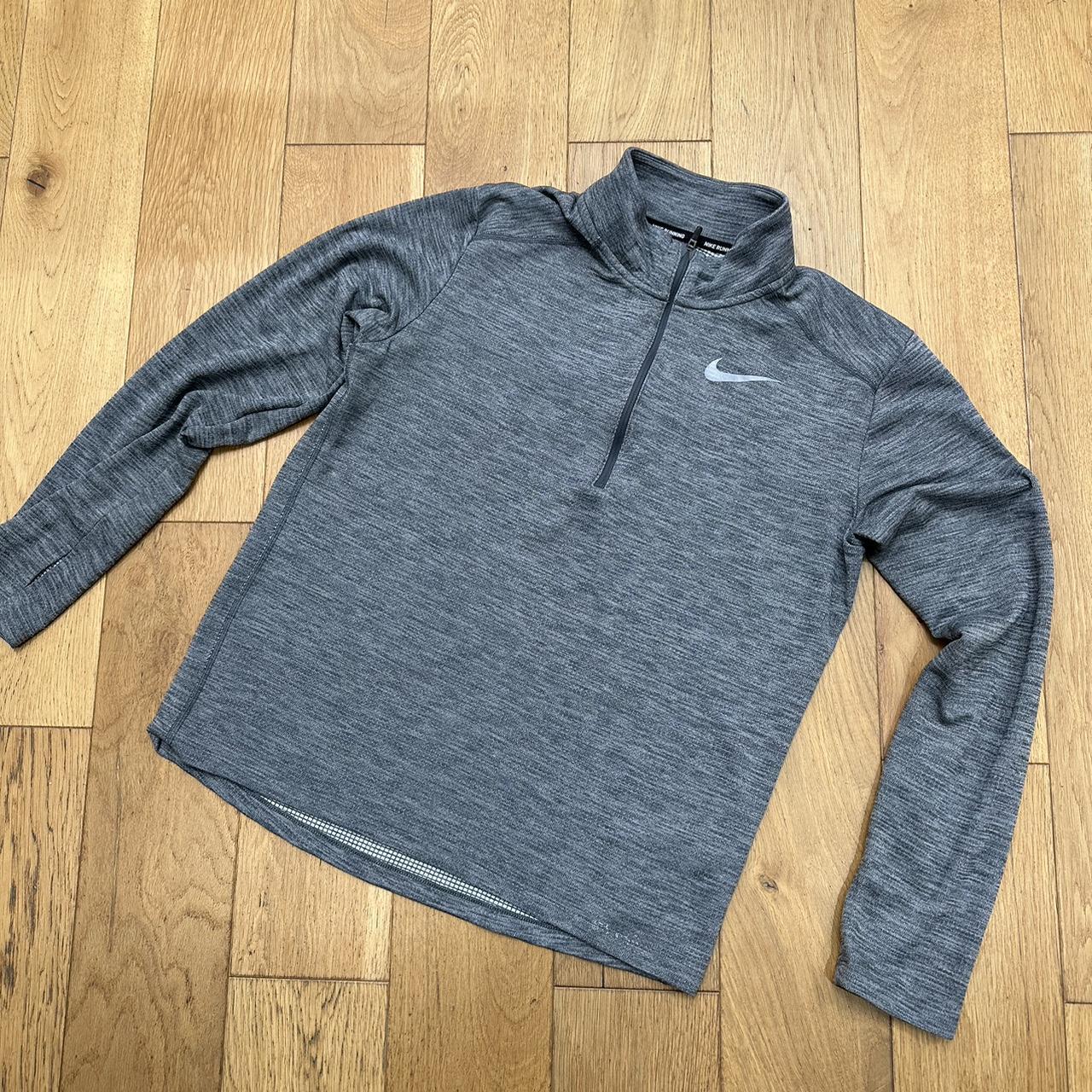 Nike miler quarter zip in grey Dri-Fit Size small... - Depop