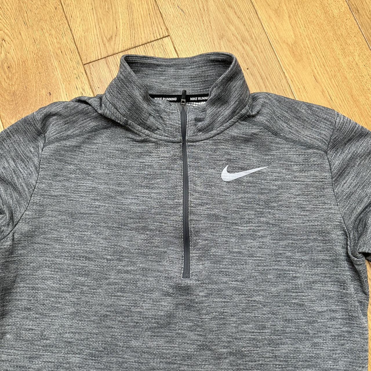 Nike miler quarter zip in grey Dri-Fit Size small... - Depop