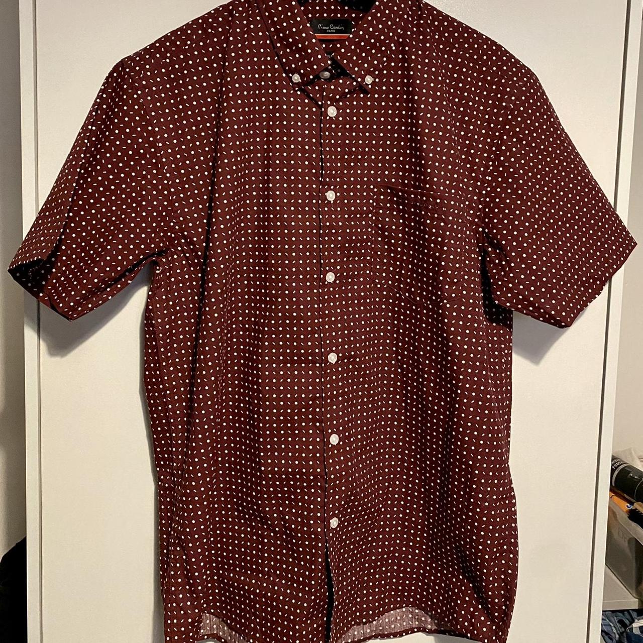 Pierre Cardin Men's Red and White Shirt | Depop