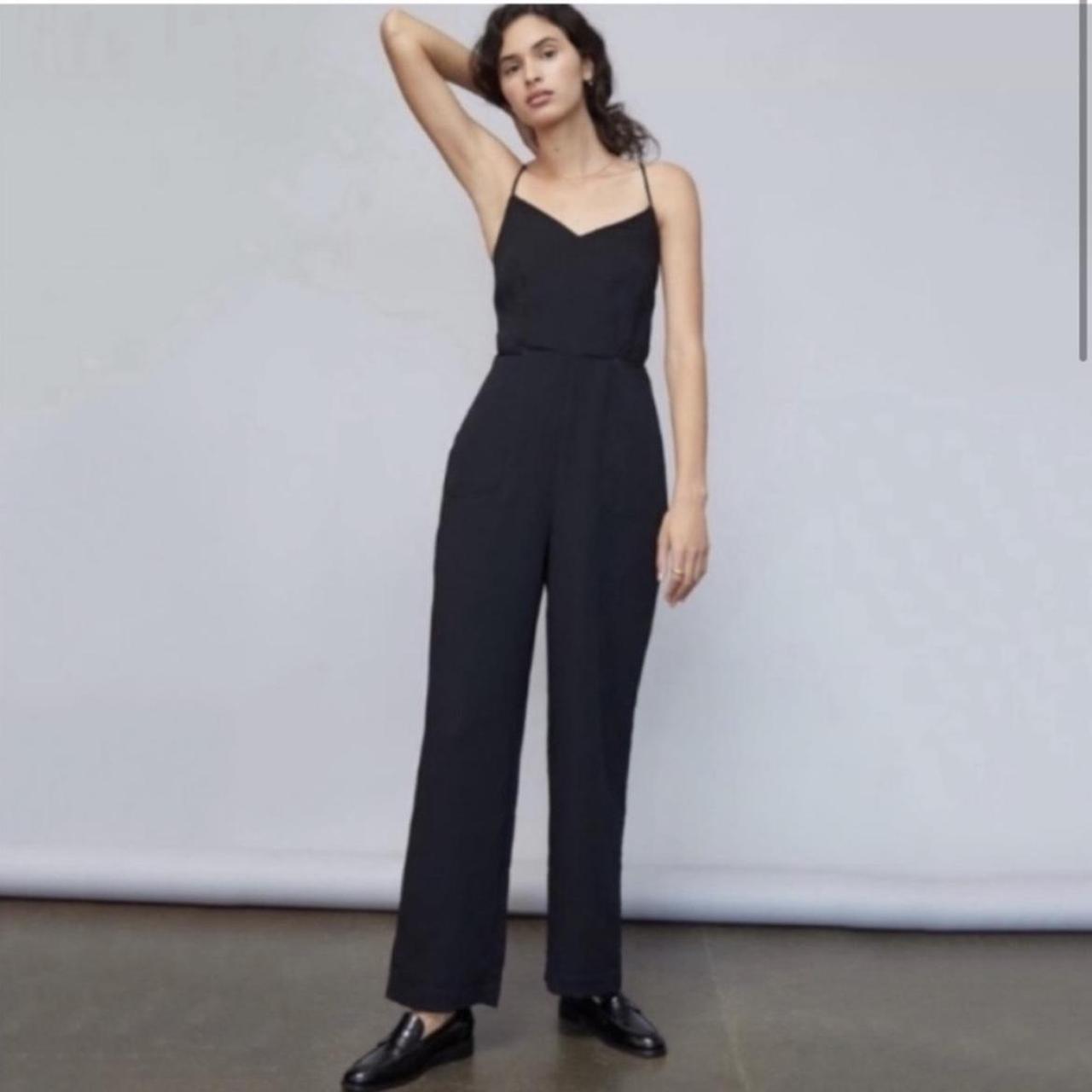 Anthropologie Maeve Magdalena Black Jumpsuit, New - Depop