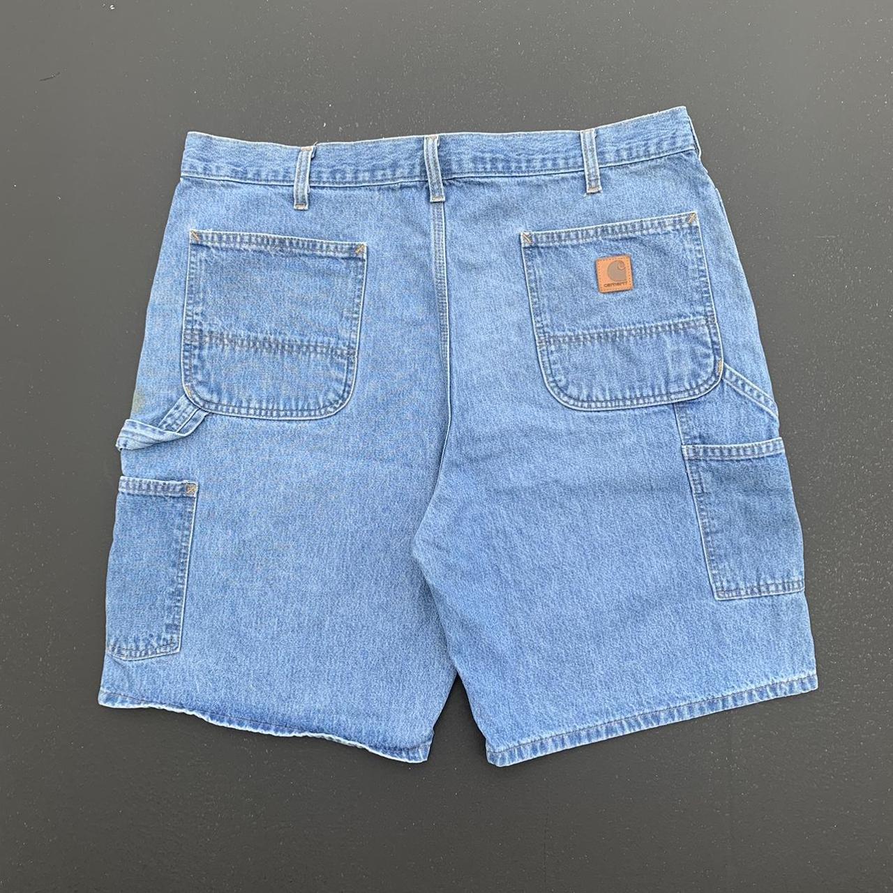 Vintage Carhartt Carpenter Jean Shorts Men’s Sz 38... Depop
