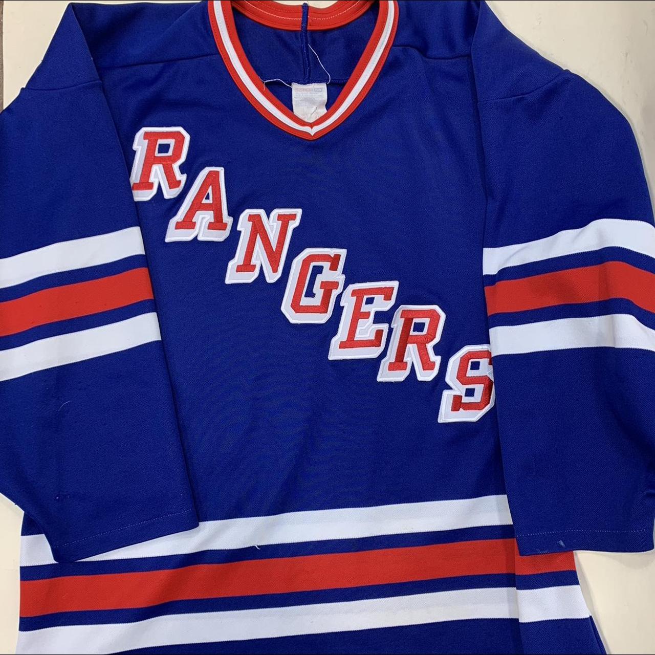 Vintage NY RANGERS Hockey Jersey MADE IN USA pin not - Depop