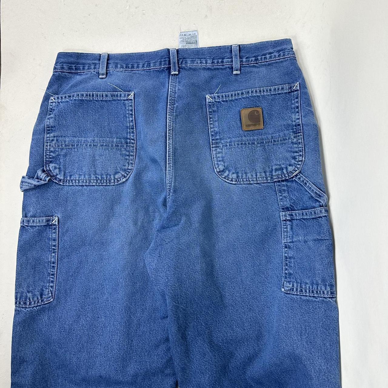 Vintage Carhartt Flannel Lined Carpenter Jean Pants... Depop
