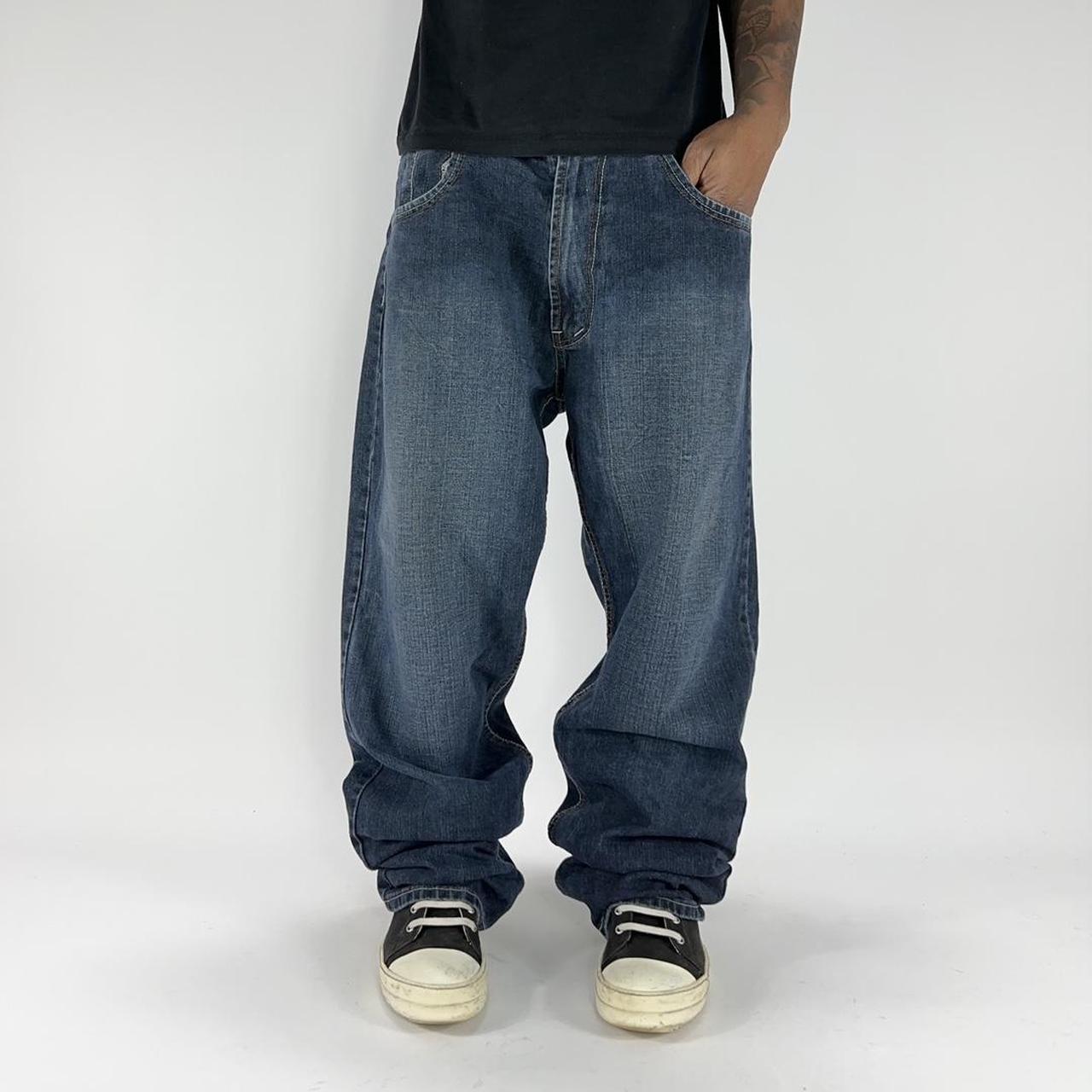 2000s Y2K Premium 4 Baggy Loose Jean Pants Fits... - Depop