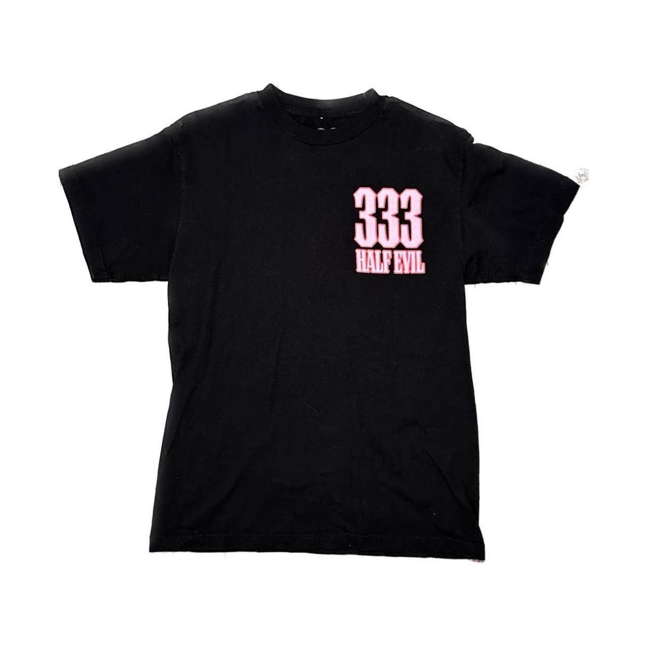 Half Evil 333 Shirt I’m Black and Pink Size M - Depop